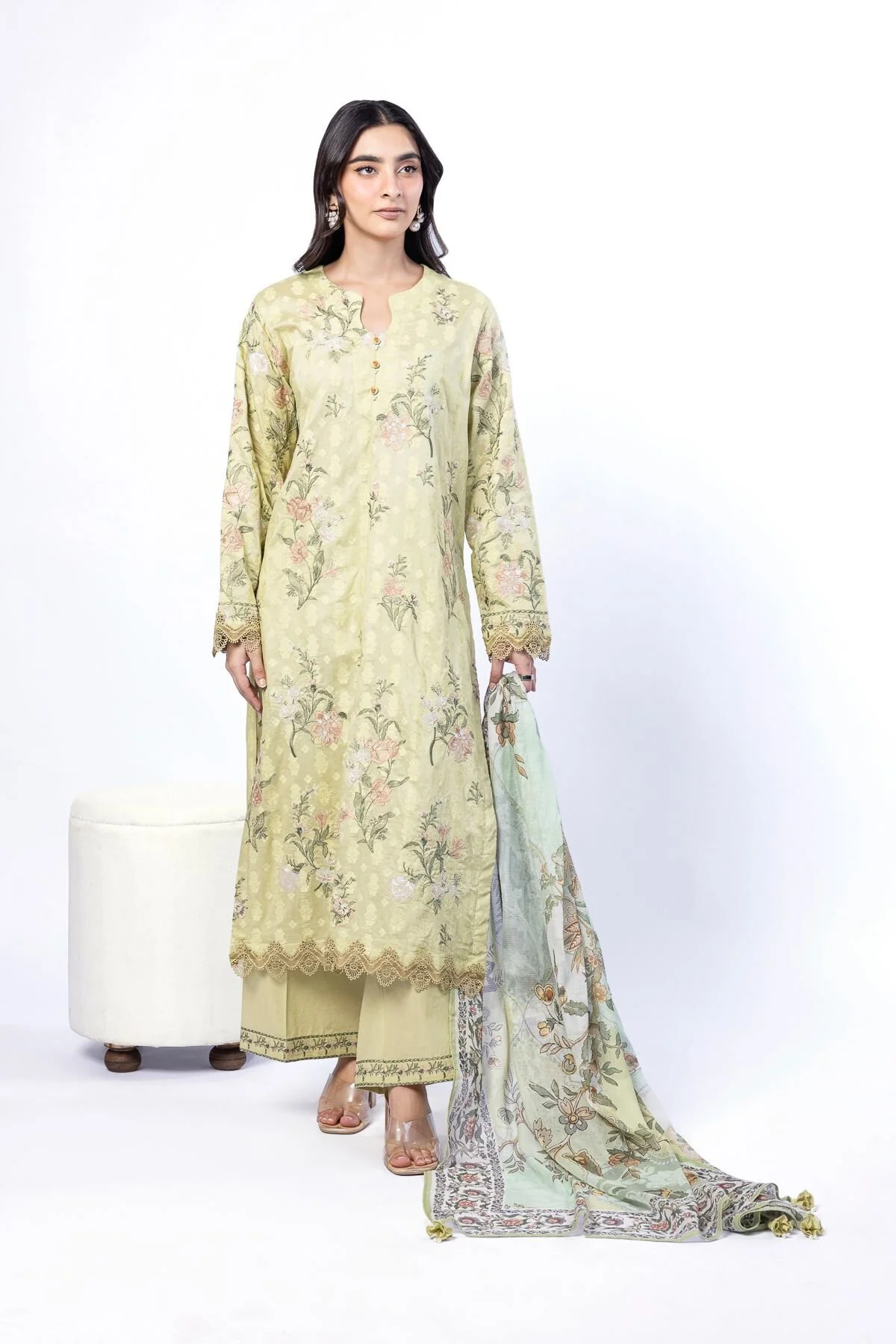 Khaadi T-A22-26-107FF-VG_MULTI Fabrics First Bloom 2026