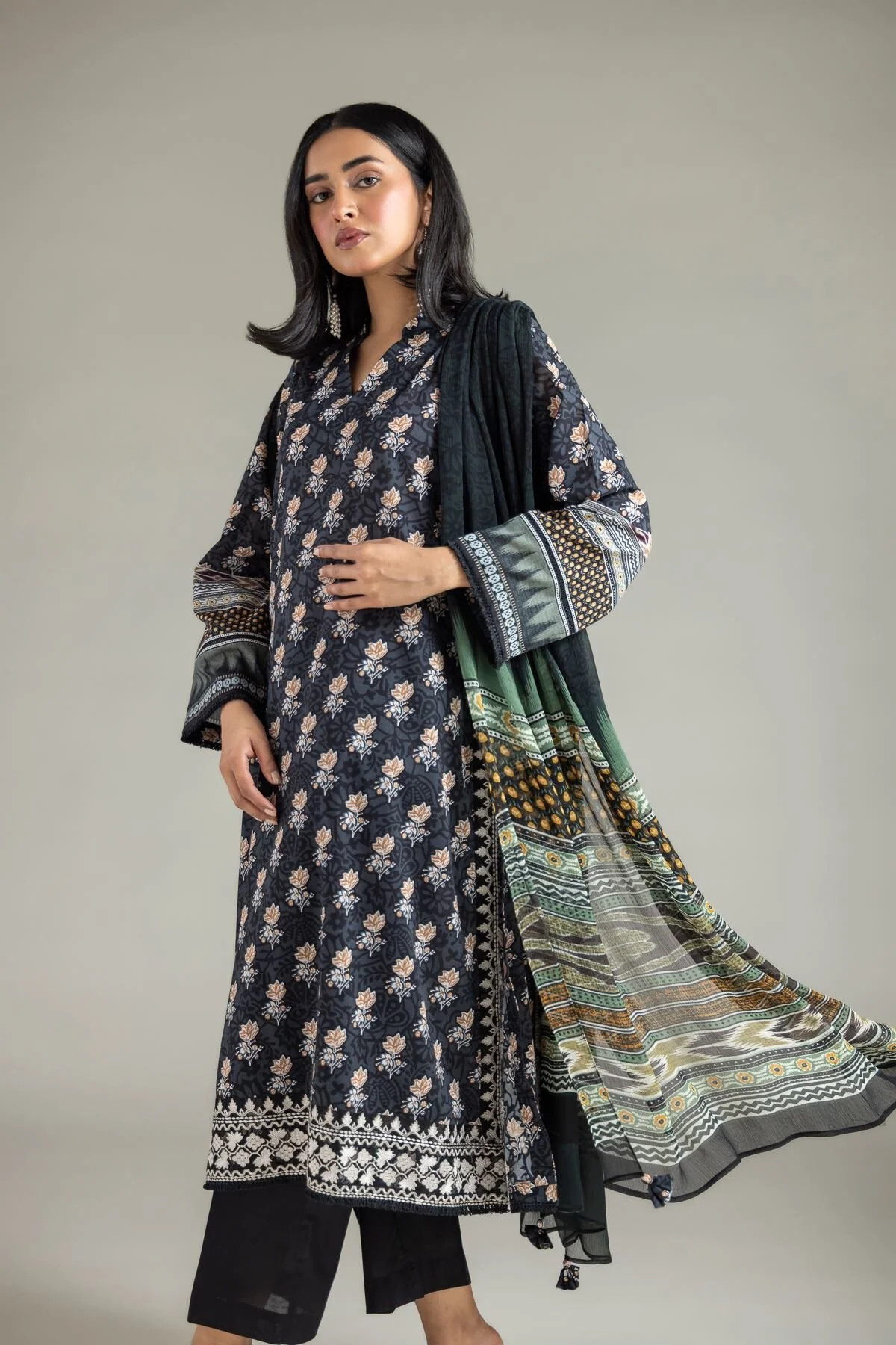 Khaadi T-A22-26-121FB1 3 Piece Spring Summer Collection 2026