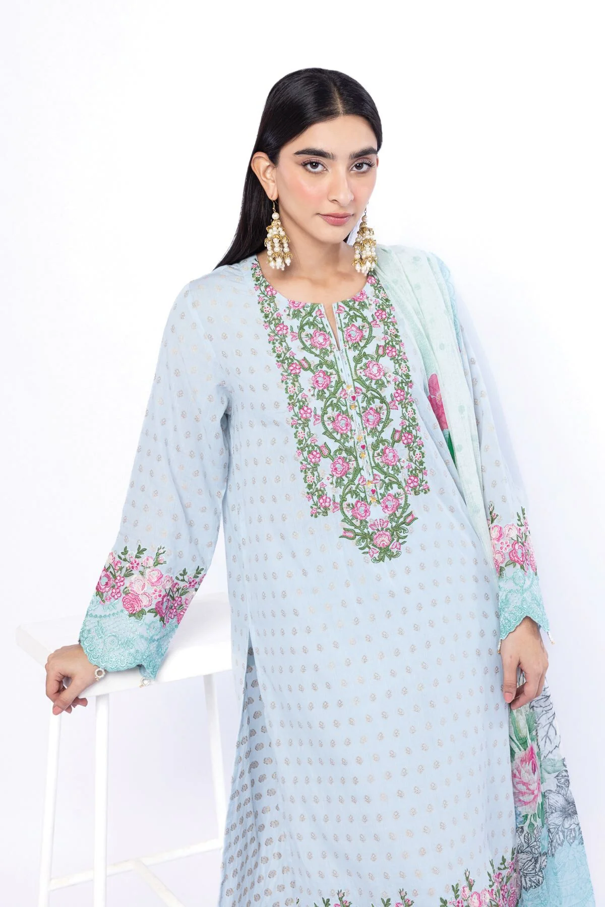 Khaadi T-A33-26-101FD-VG_MULTI Fabrics First Bloom 2026 - Image 2