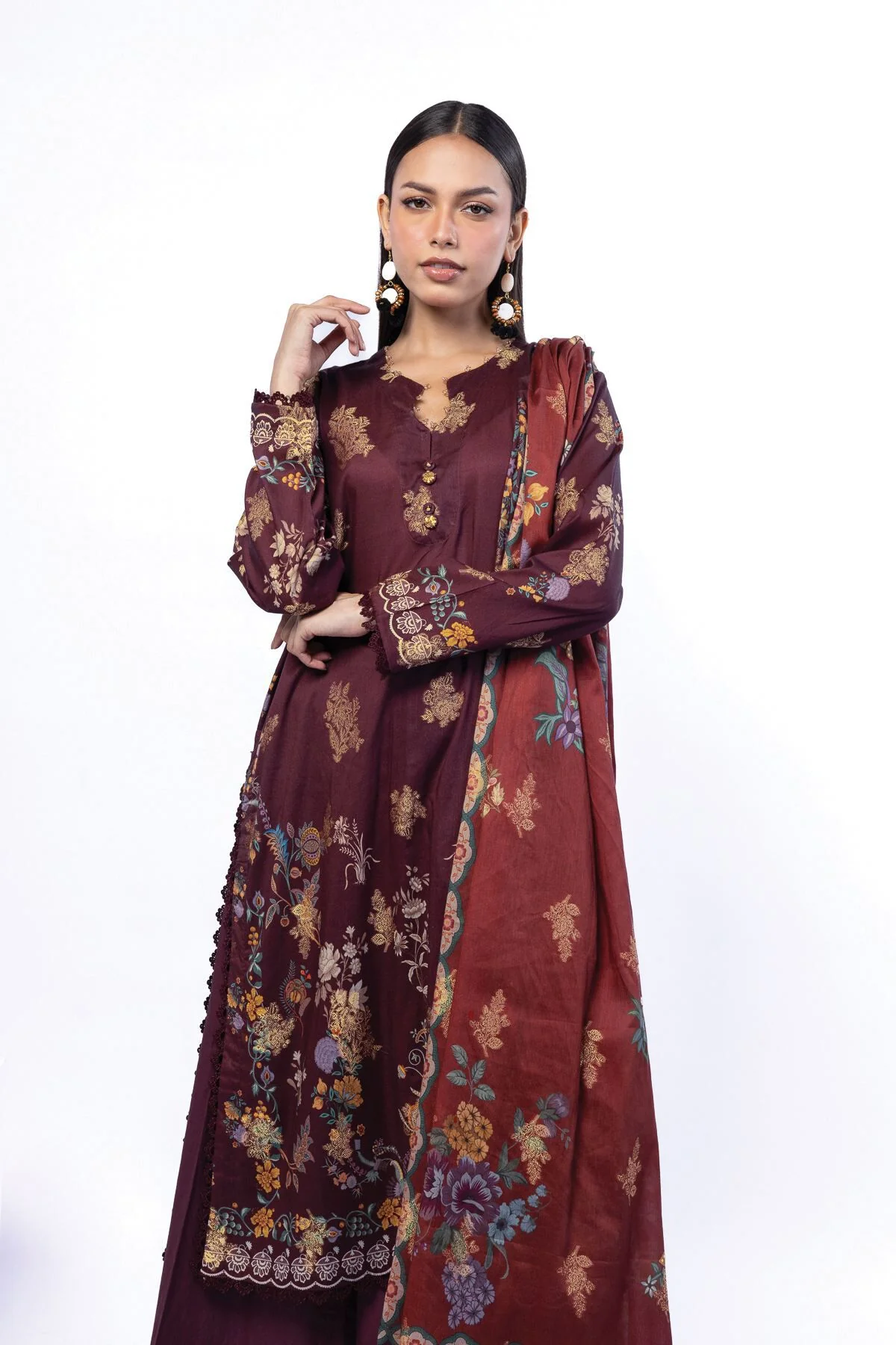 Khaadi T-A33-26-106FG-VG_MULTI Fabrics First Bloom 2026 - Image 2