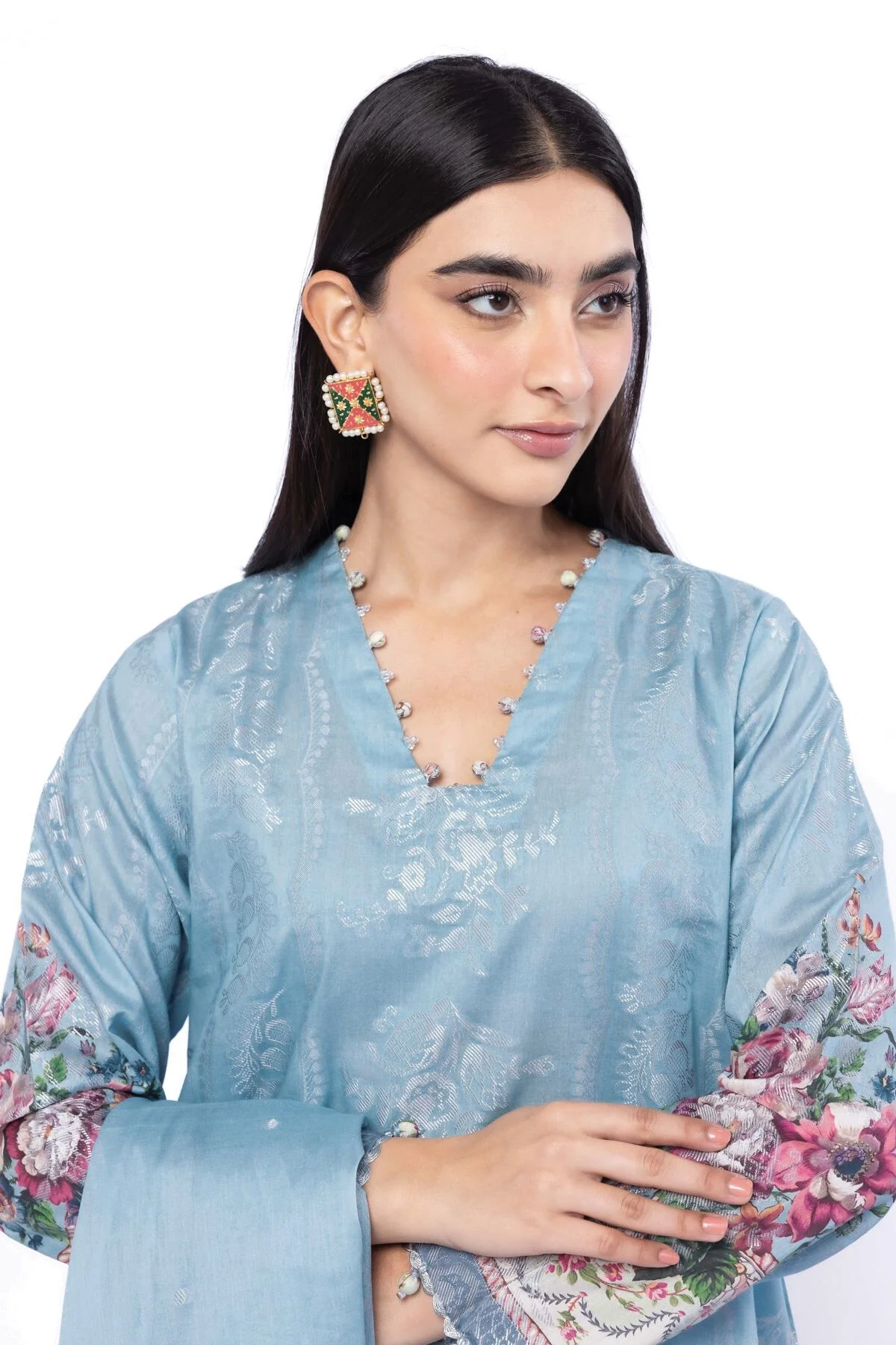Khaadi T-A33-26-107FI-VG_MULTI Fabrics First Bloom 2026 - Image 2