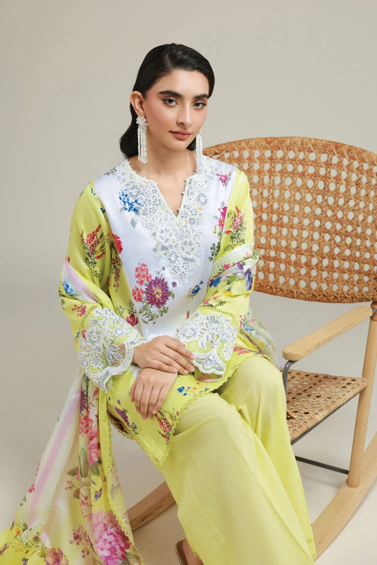 Khaadi T-A33-26-110FB2-VG_MULTI Fabrics First Bloom 2026 - Image 2