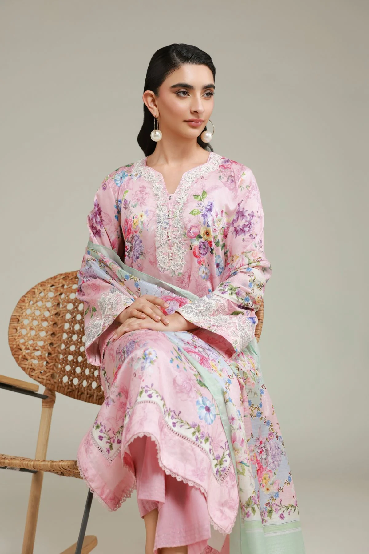 Khaadi T-A33-26-110FE1-VG_MULTI Fabrics First Bloom 2026 - Image 3