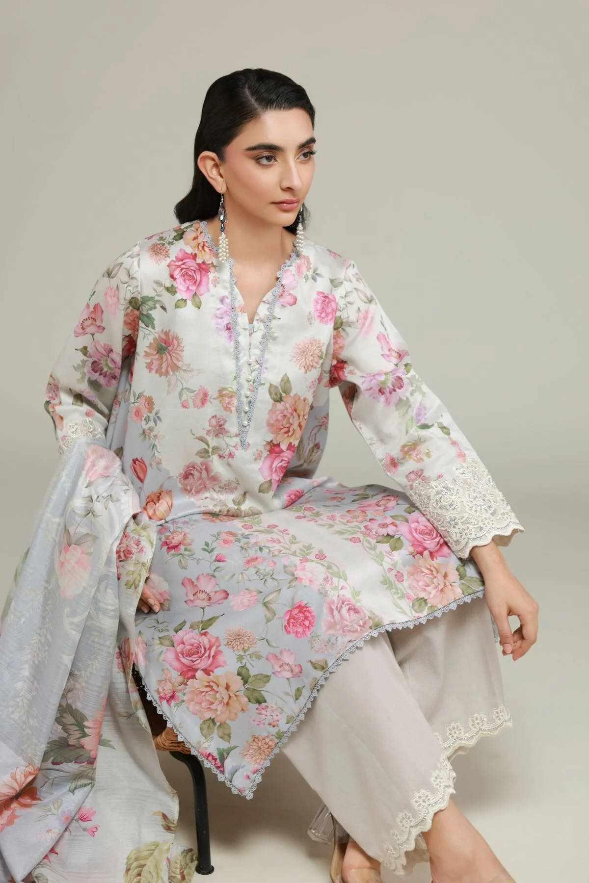 Khaadi T-A33-26-110FG2-VG_MULTI Fabrics First Bloom 2026 - Image 2
