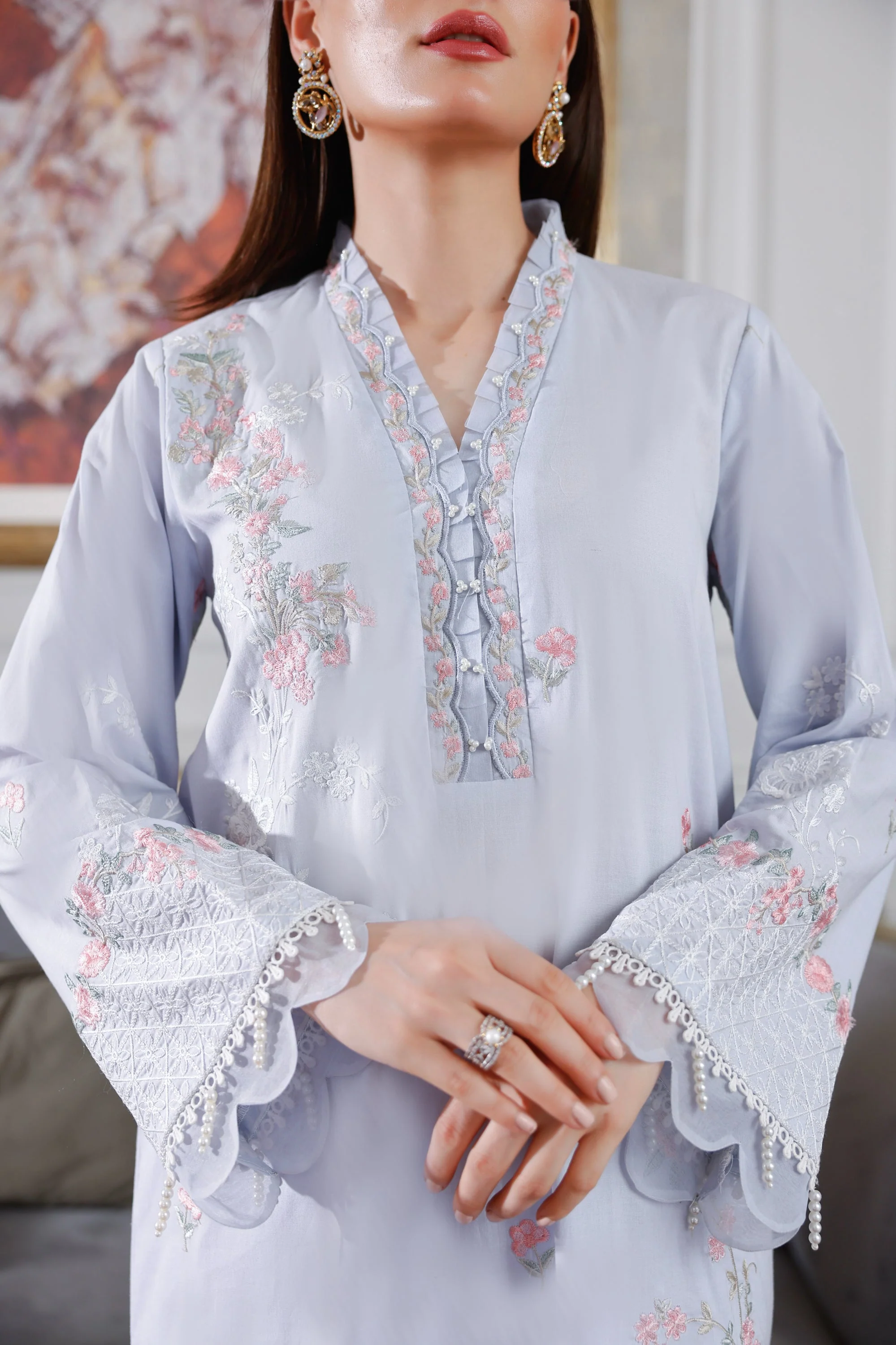 Lakhany LG-AR-0150 Embroidered Essentials With Printed Dupatta 2025 - Image 2