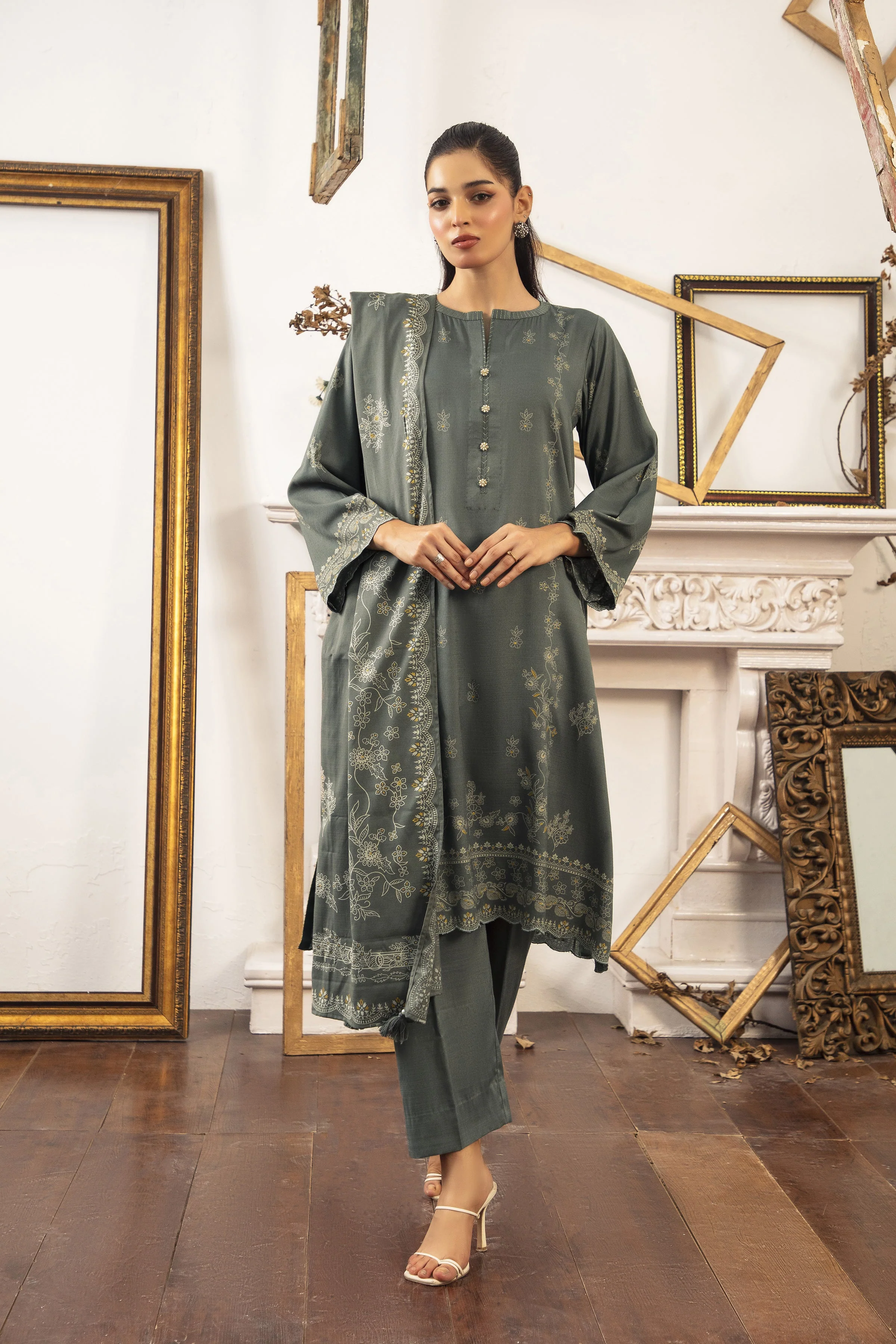 Lakhany LG-RL-0259-C Textured Pearl Printed Winter 2025