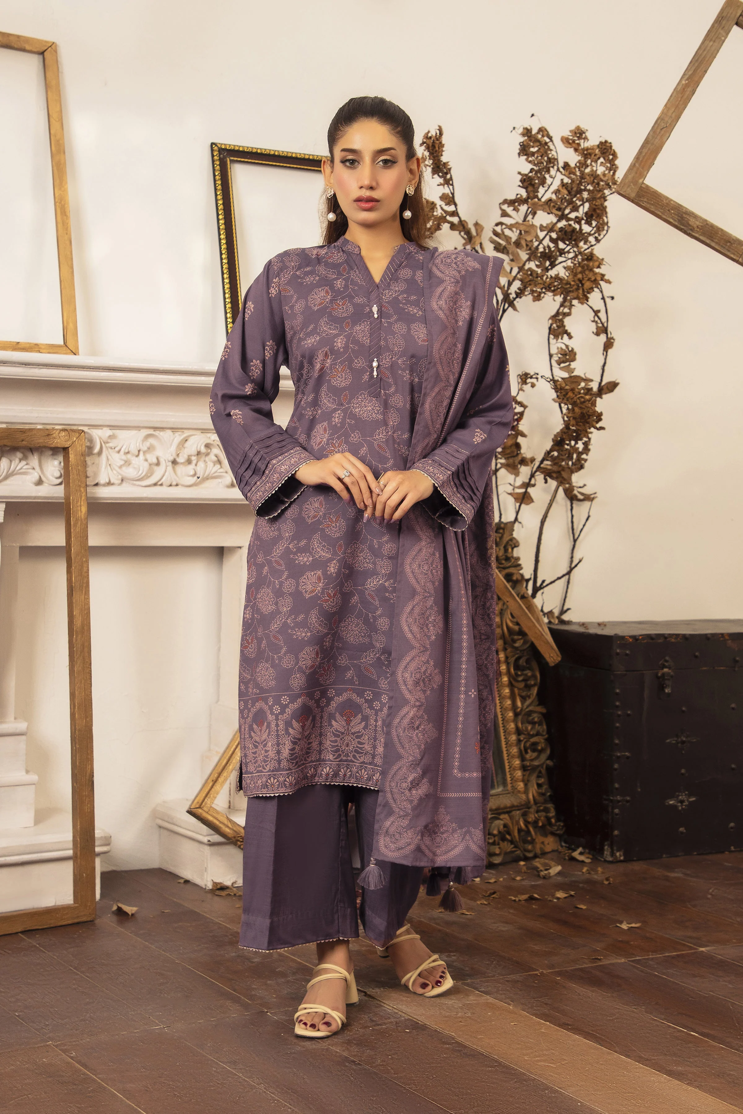 Lakhany LG-SG-0006-B Textured Pearl Printed Winter 2025 - Image 2