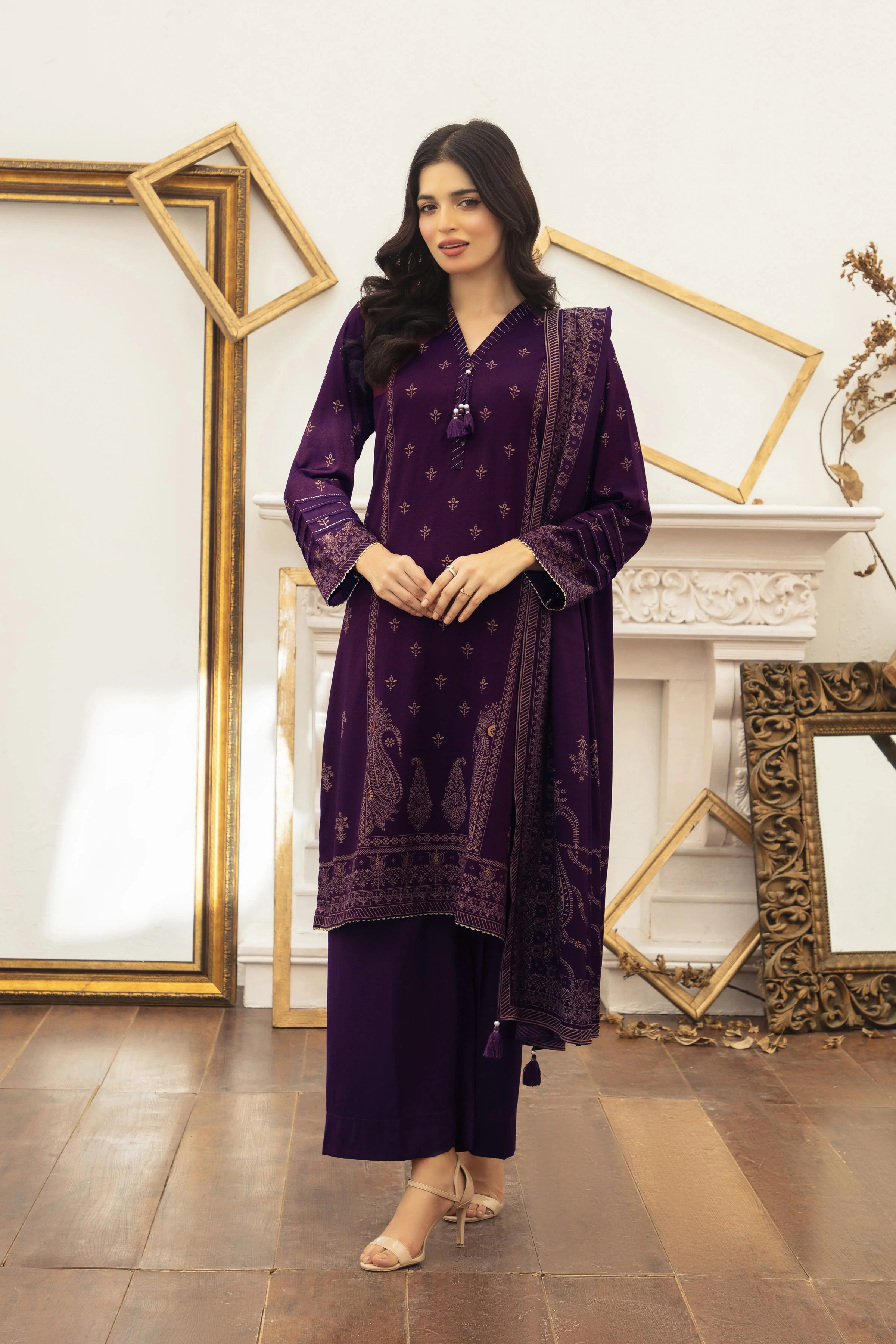 Lakhany LG-SG-0007-B Textured Pearl Printed Winter 2025 - Image 2
