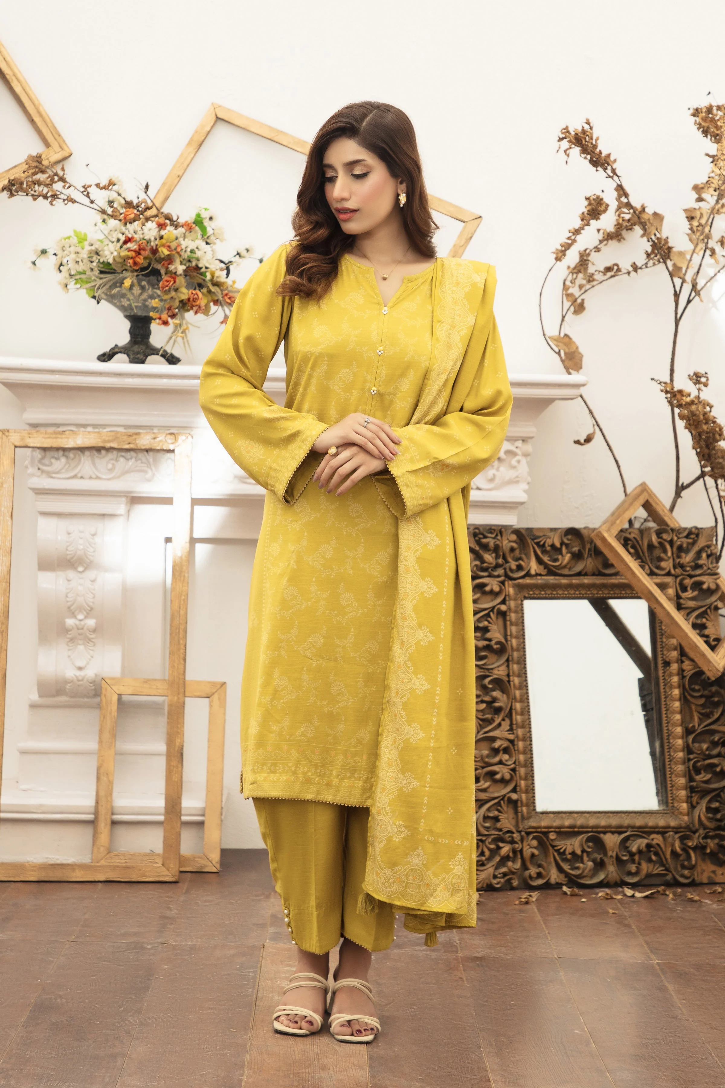 Lakhany LG-SG-0008-B Textured Pearl Printed Winter 2025 - Image 2