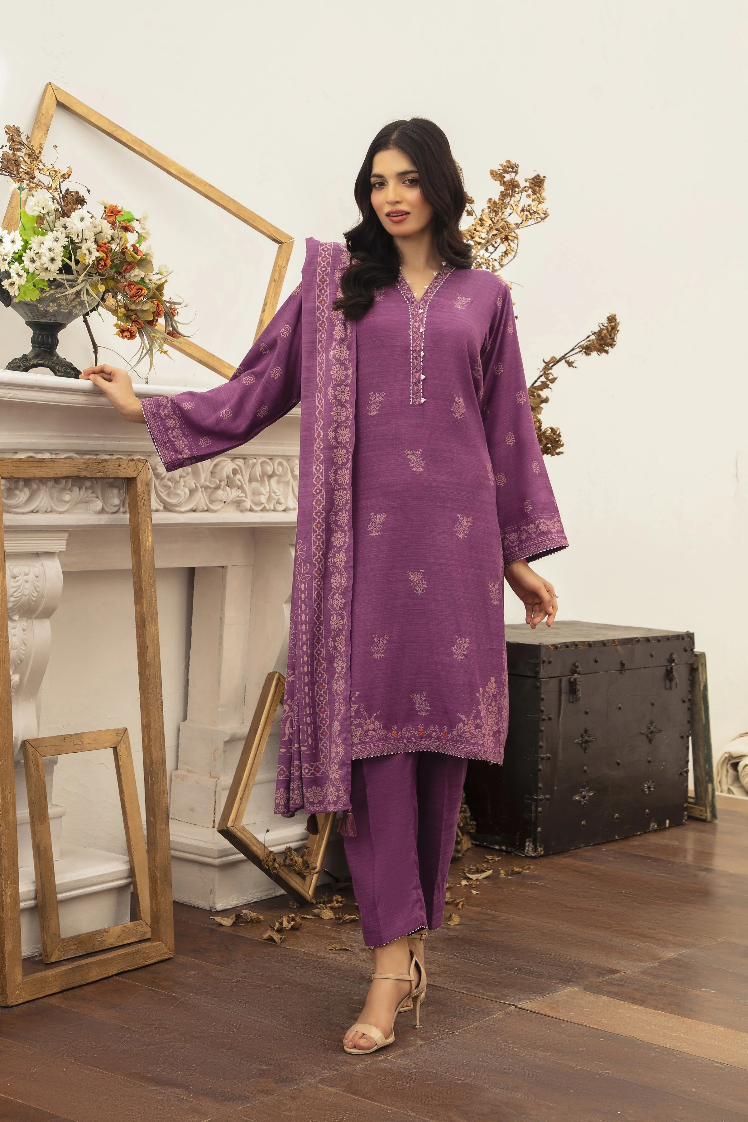 Lakhany LG-SG-0009-A Textured Pearl Printed Winter 2025 - Image 2