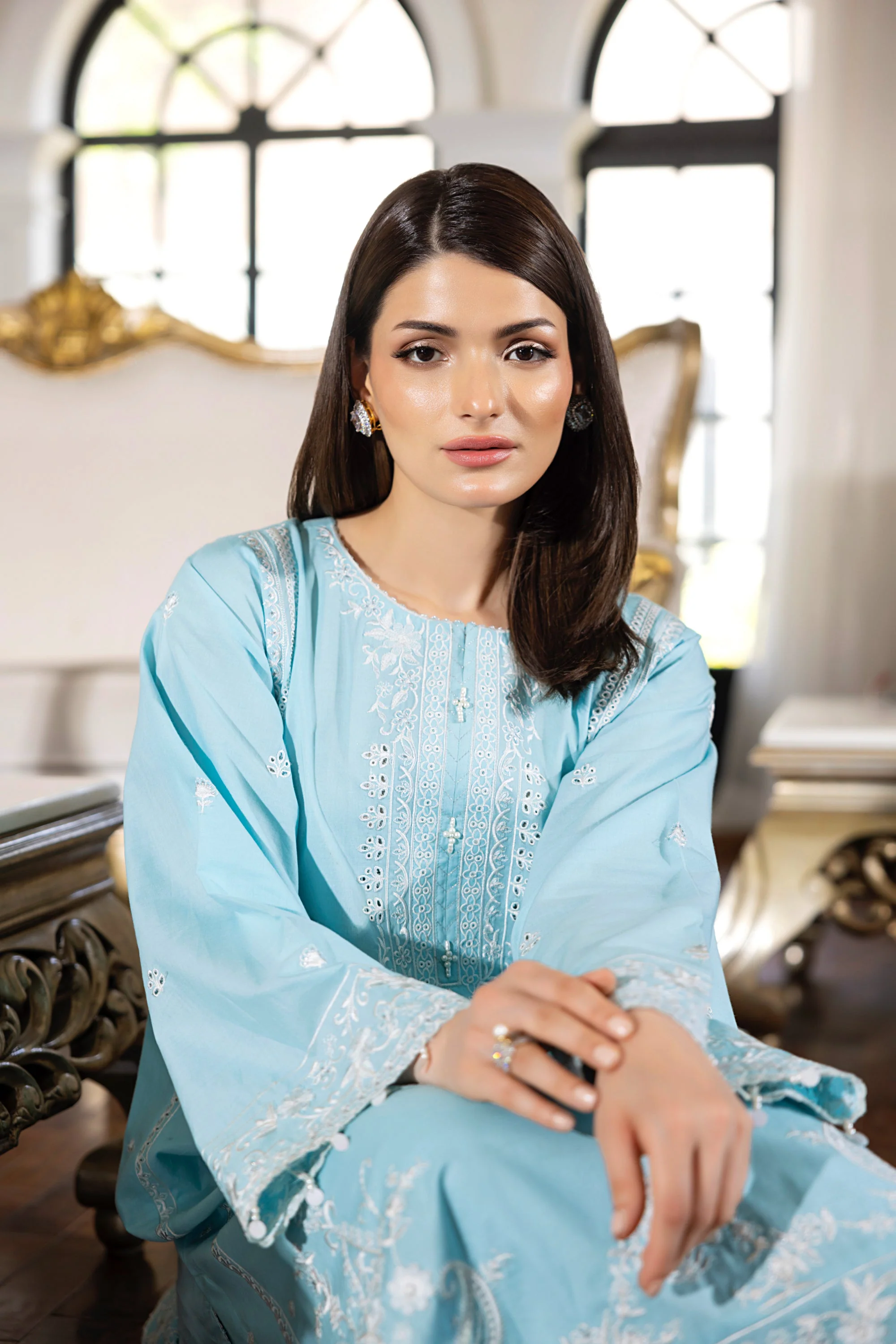 Lakhany LG-UB-0155 Embroidered Essentials With Printed Dupatta 2025 - Image 2