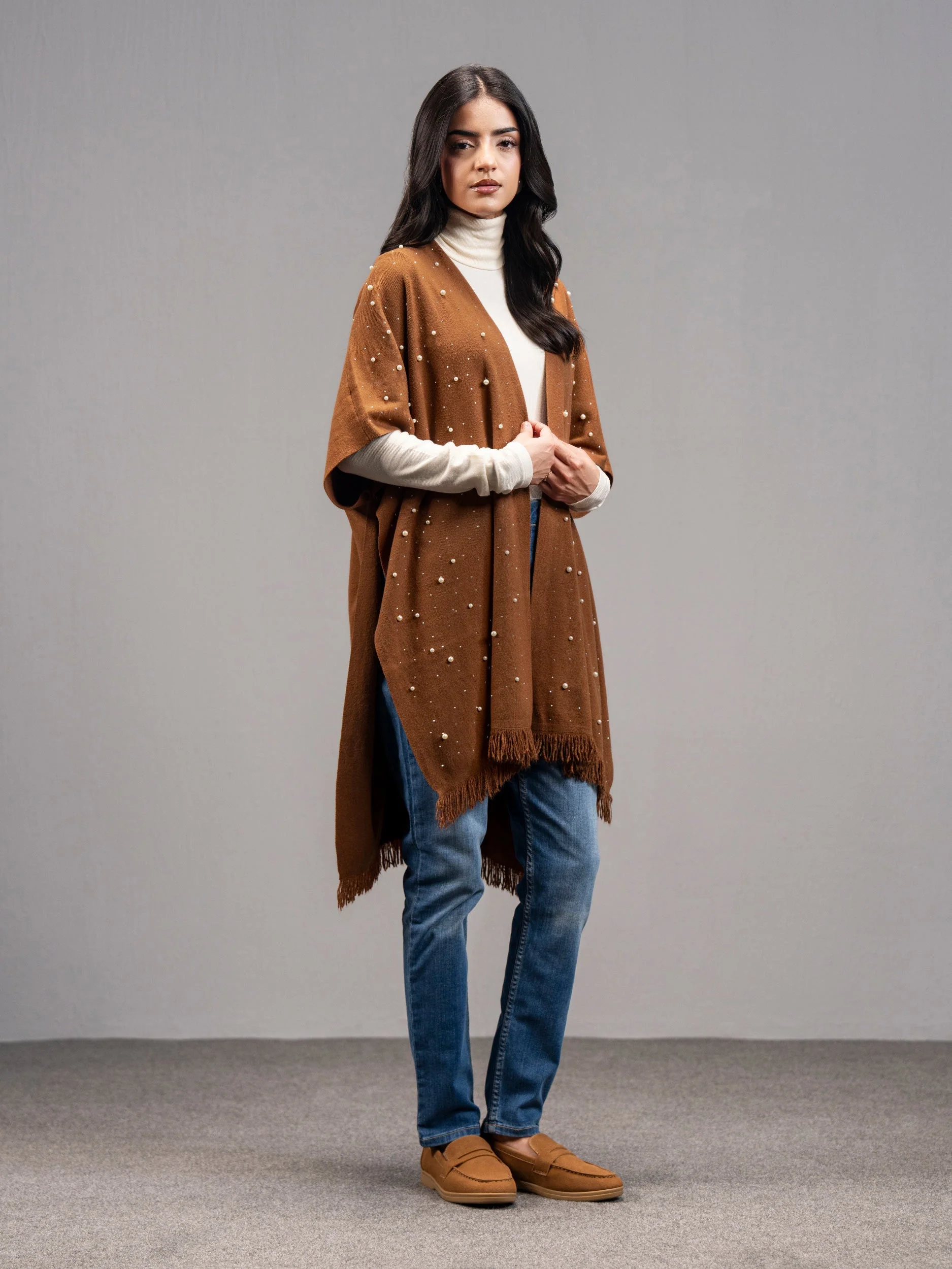 Limelight I9980CP-FRE-425-WoolenShrug Cape  2025 - Image 2
