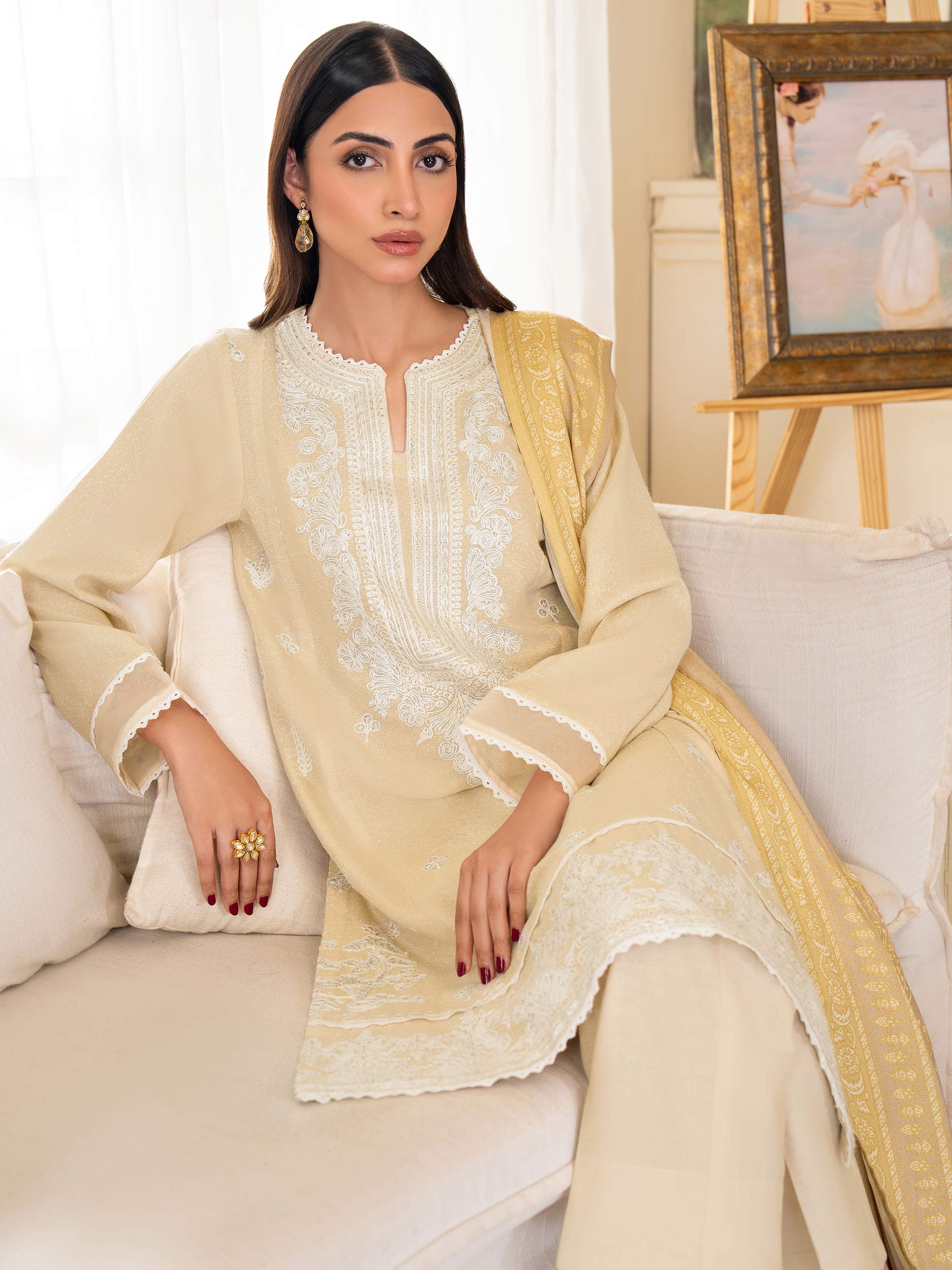 Limelight U3073SU-3Pc-OWH Winter Embroiderd Collection 2025 - Image 2