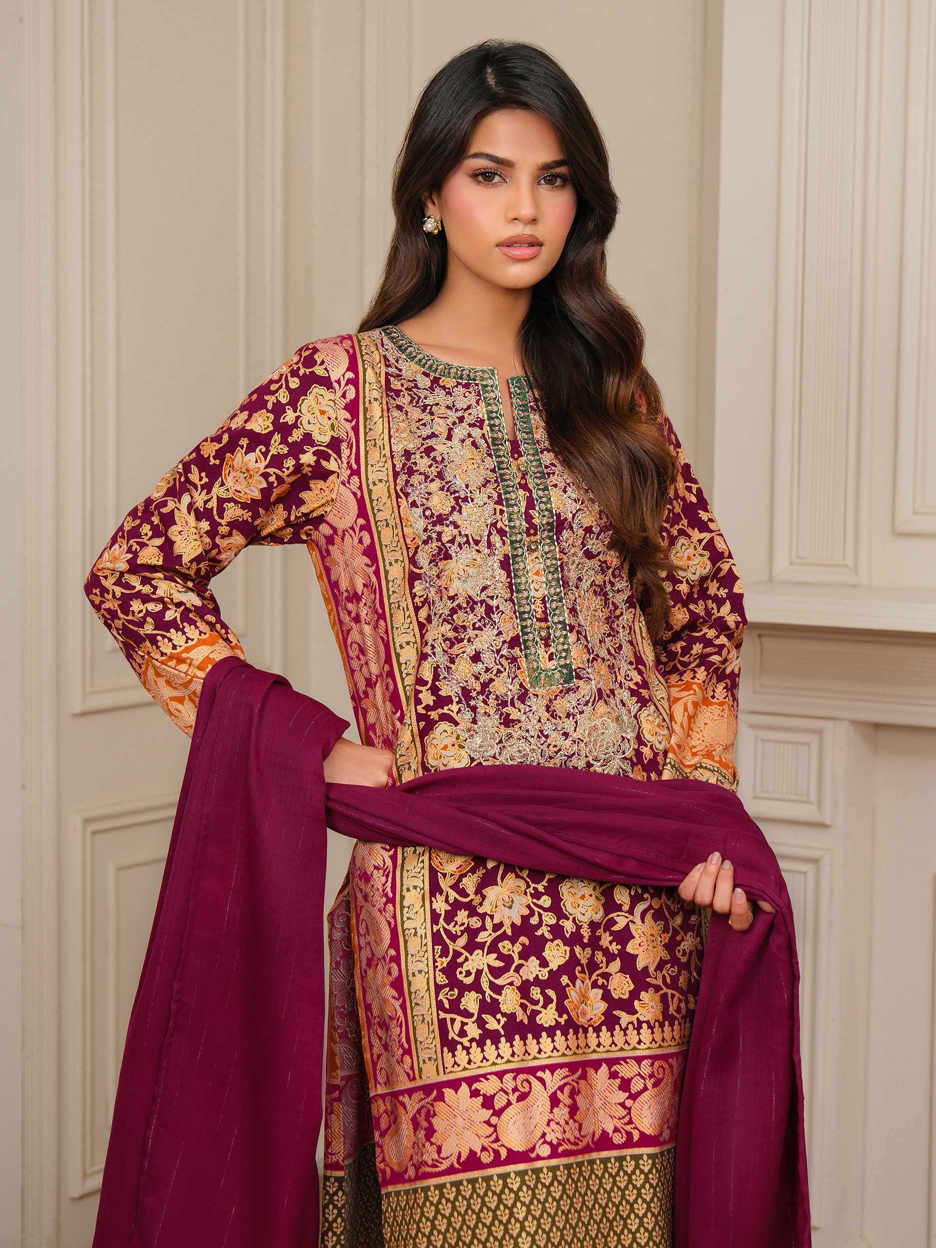 Limelight U3765SU-3PC-597 Winter Embroiderd Collection 2025 - Image 2