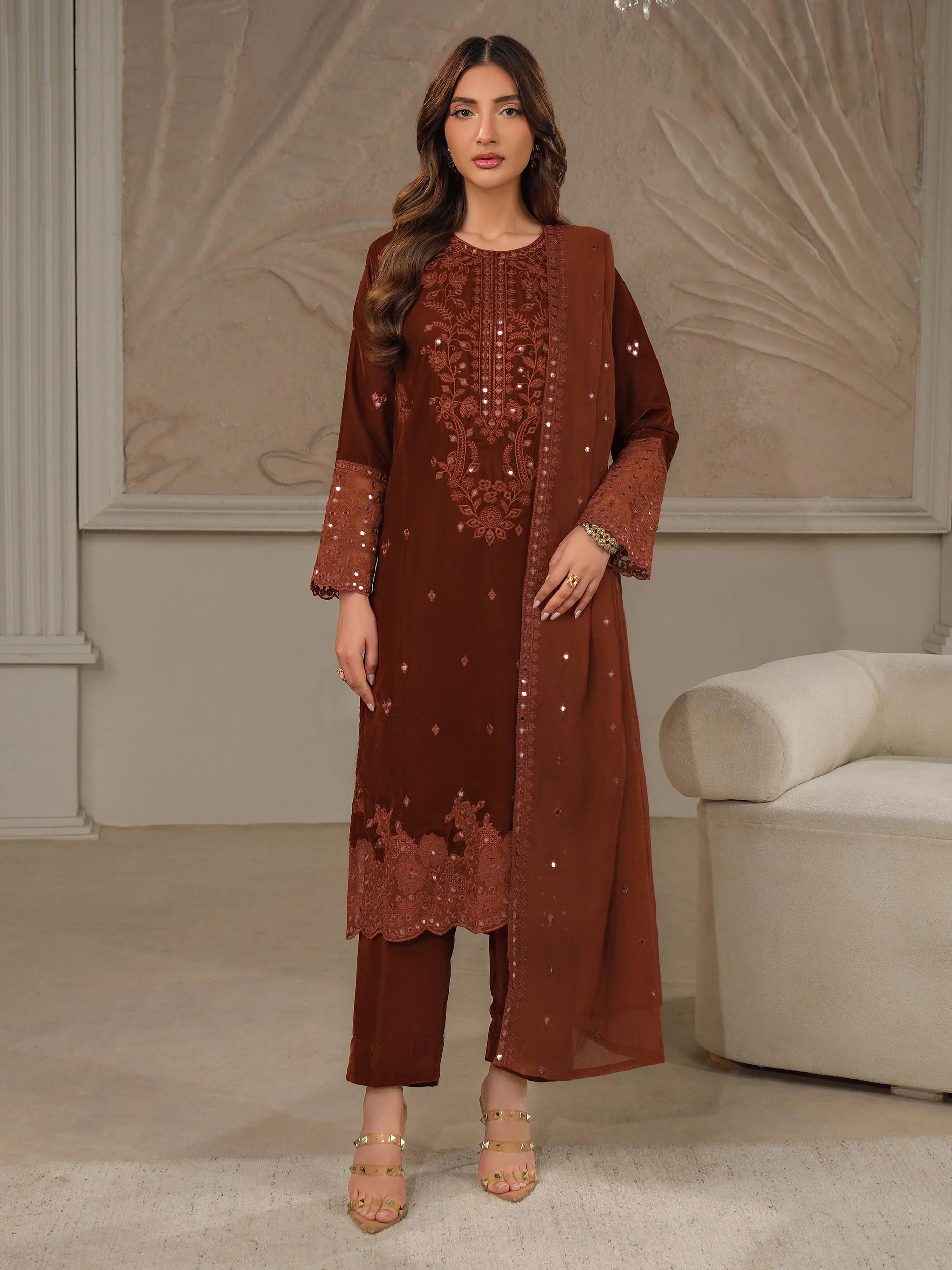 Limelight U3926SU-3PC-425 Winter Embroiderd Collection 2025 - Image 2