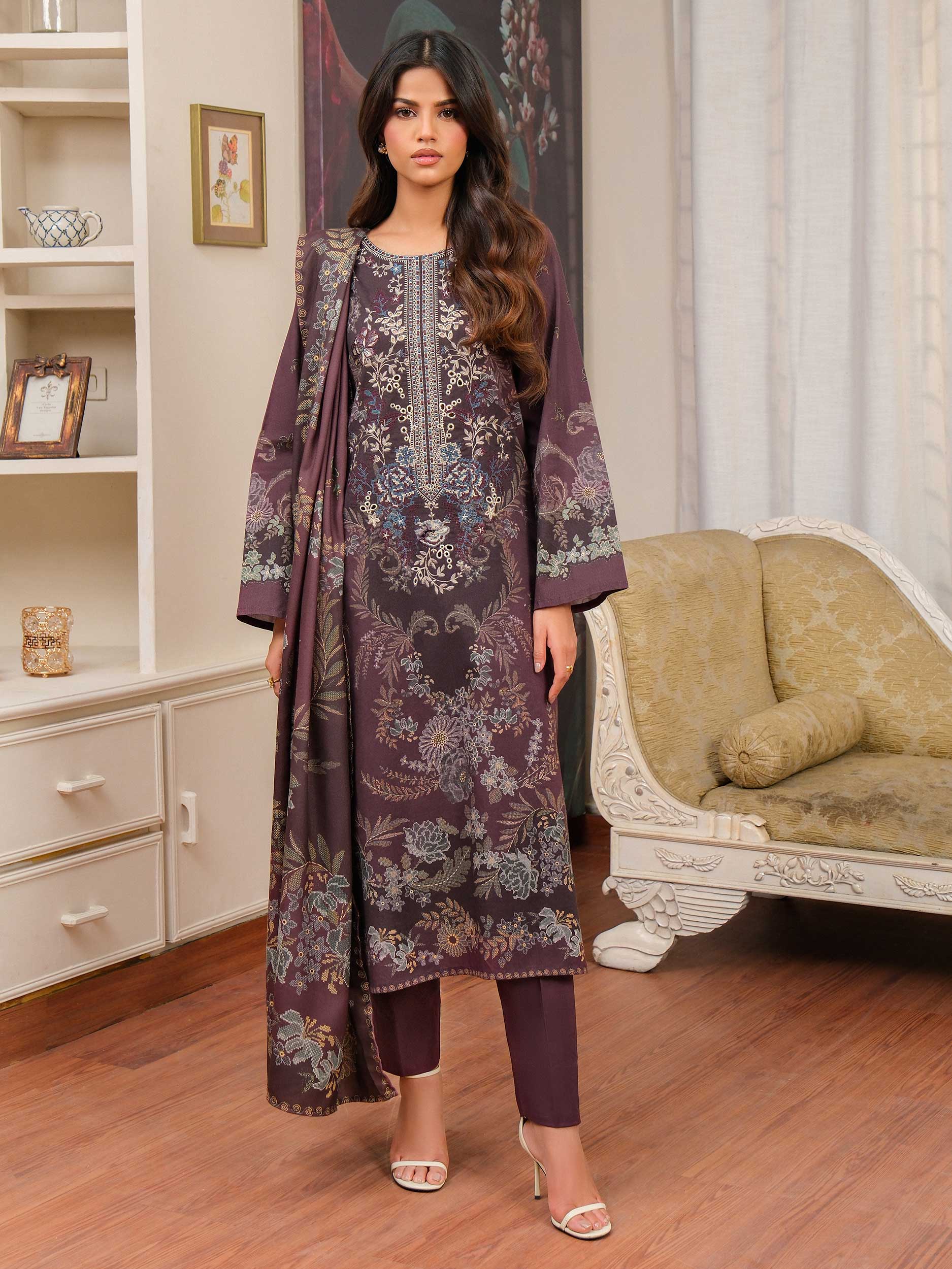 Limelight U4071SU-3PC-597 Winter Embroiderd Collection 2025