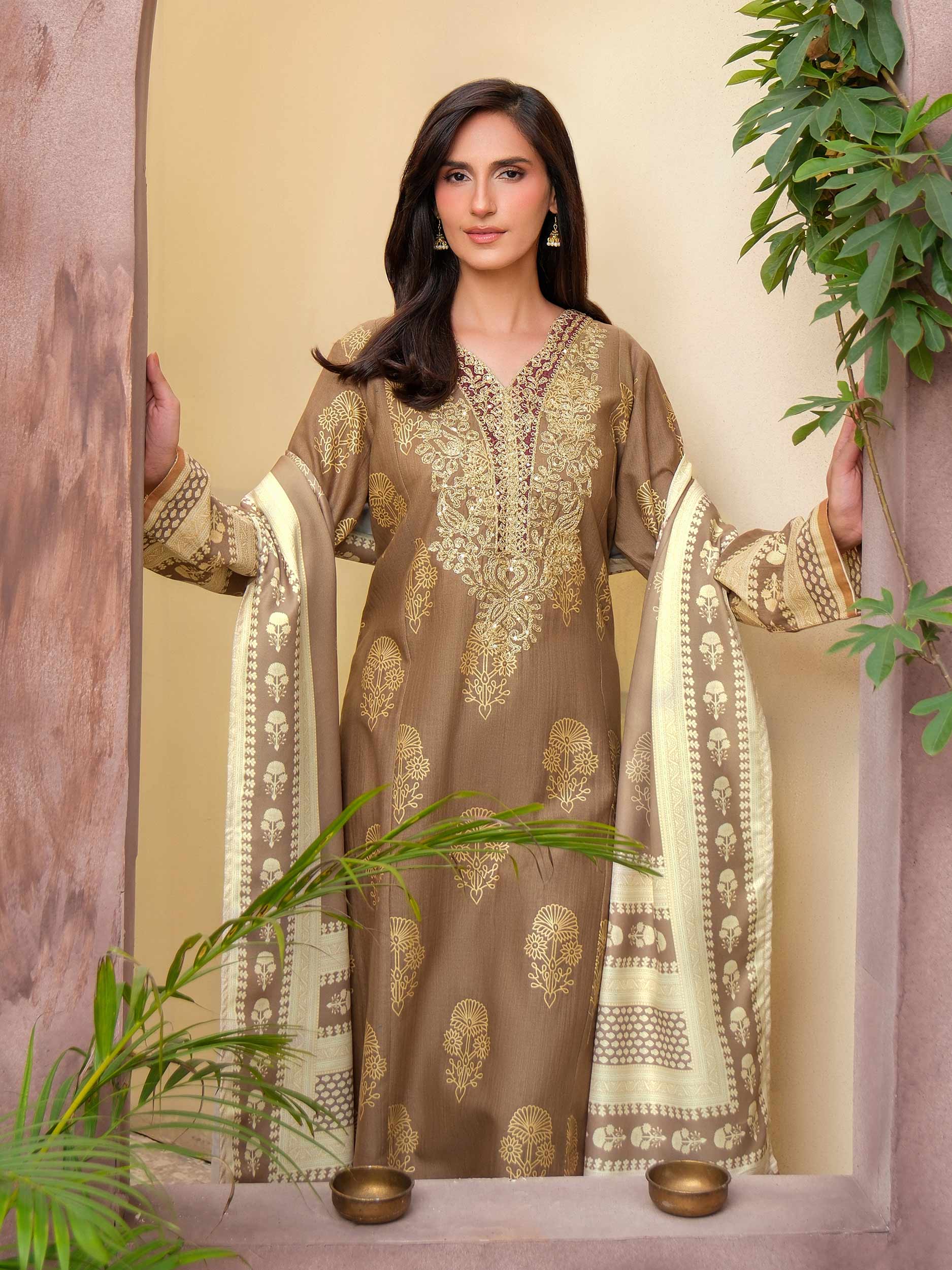 Limelight U4125SU-3PC-091 Winter Embroiderd Collection 2025 - Image 2