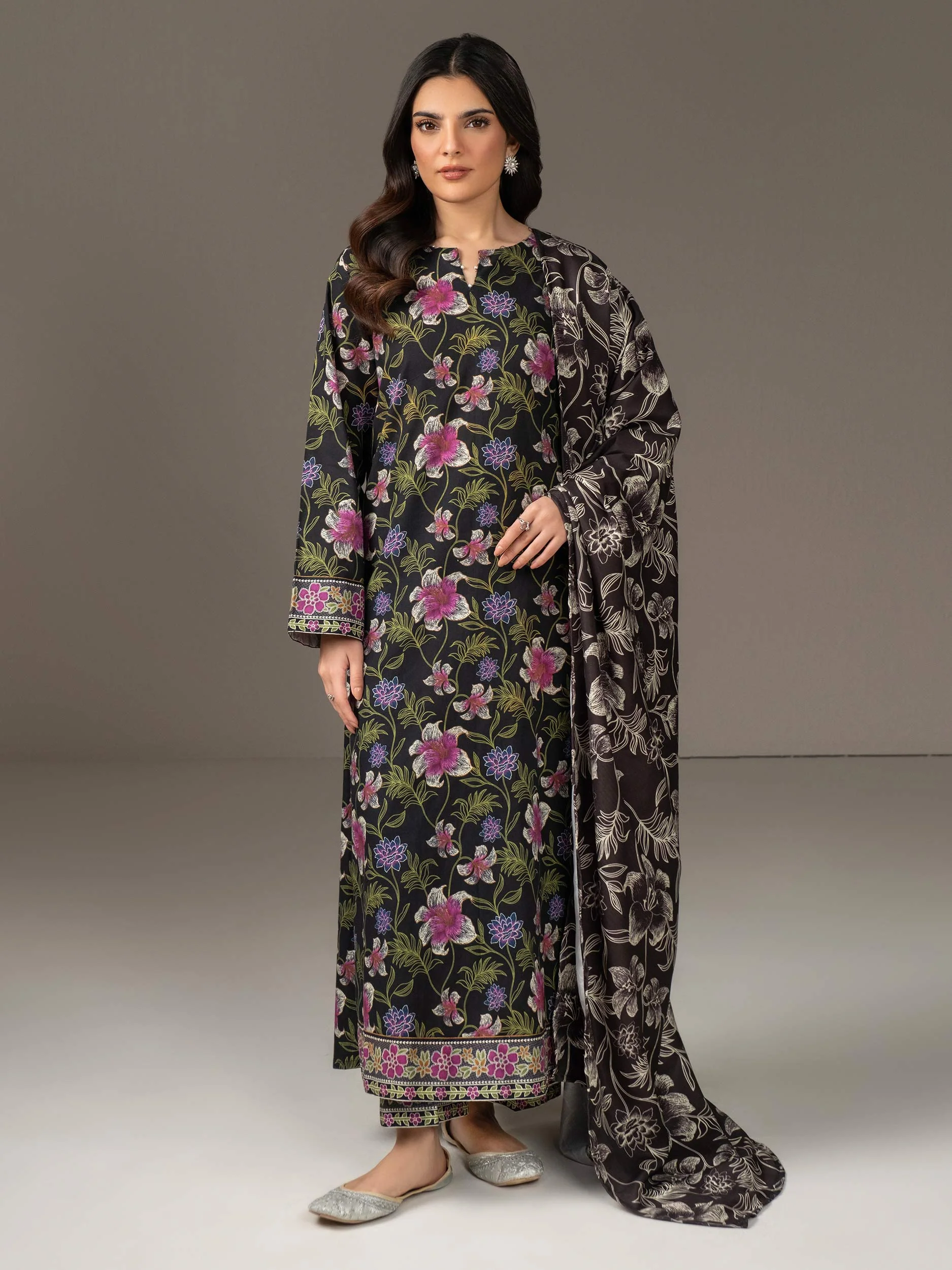 Limelight U4412SU-3PC-034 Printed Winter Collection 2025