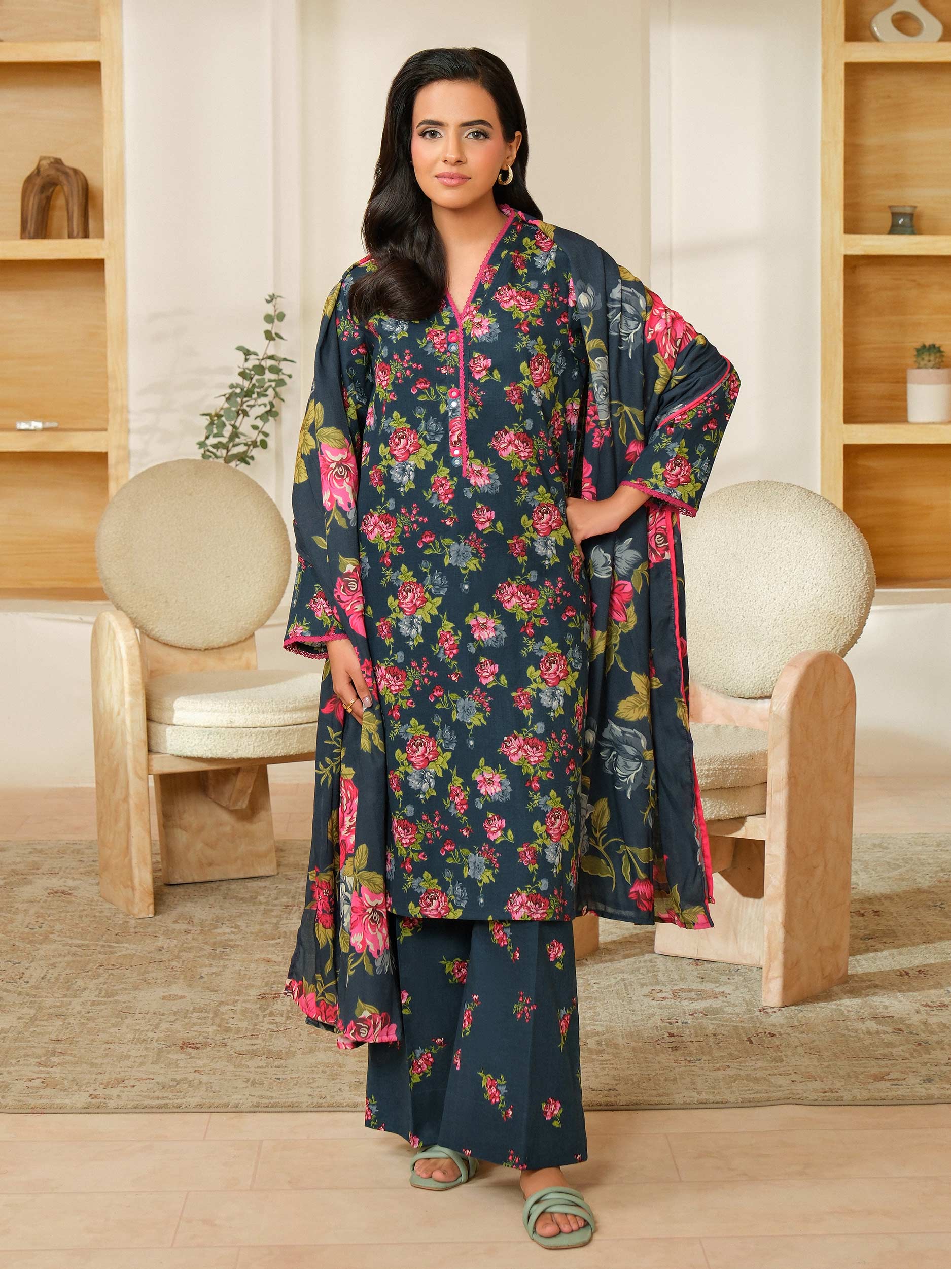 Limelight U4434SU-3PC-143 Printed Winter Collection 2025