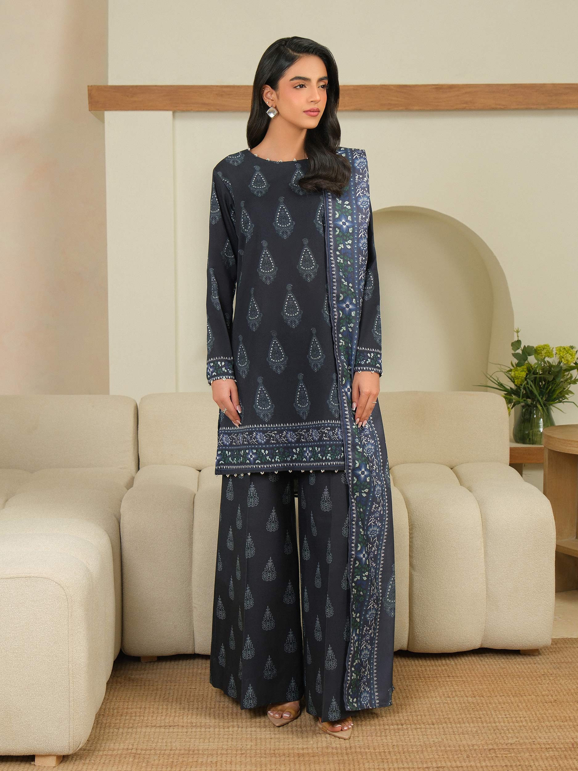 Limelight U4442SU-3PC-143 Printed Winter Collection 2025