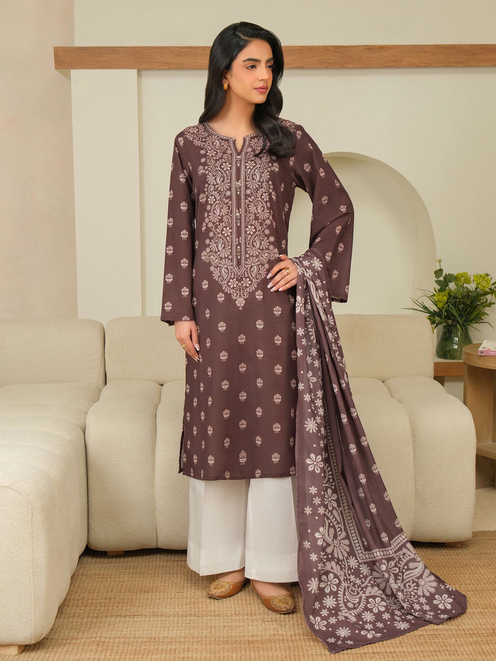 Limelight  U4558SD-2PC-091 Printed Winter Collection 2025