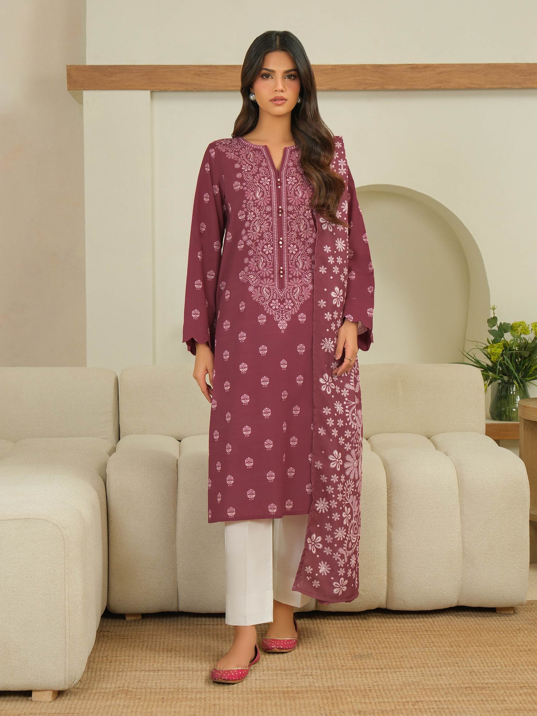 Limelight  U4558SD-2PC-565 Printed Winter Collection 2025