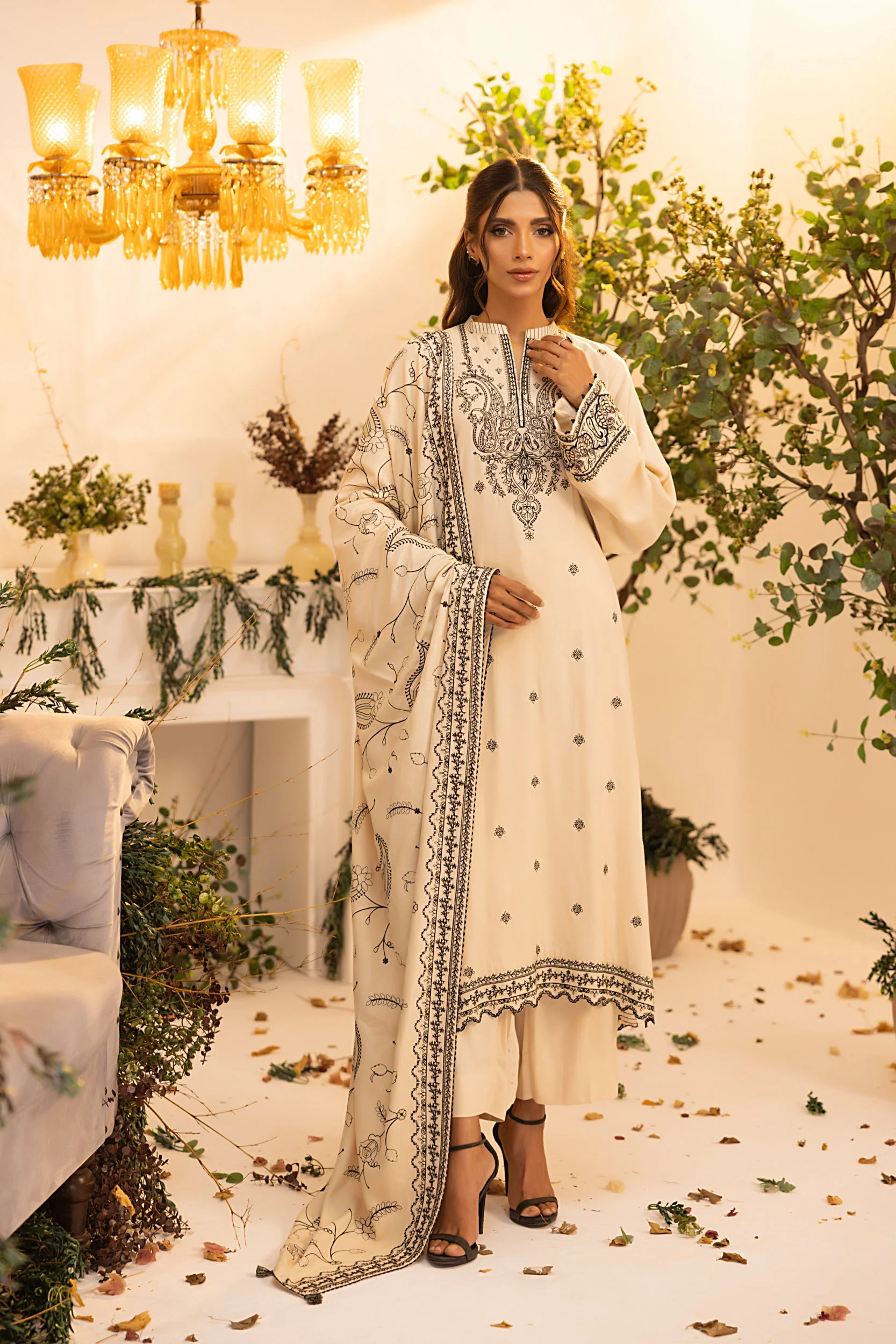 LSM Lakhany LG-SK-0238 Embroidered Cashmi Wool 2024