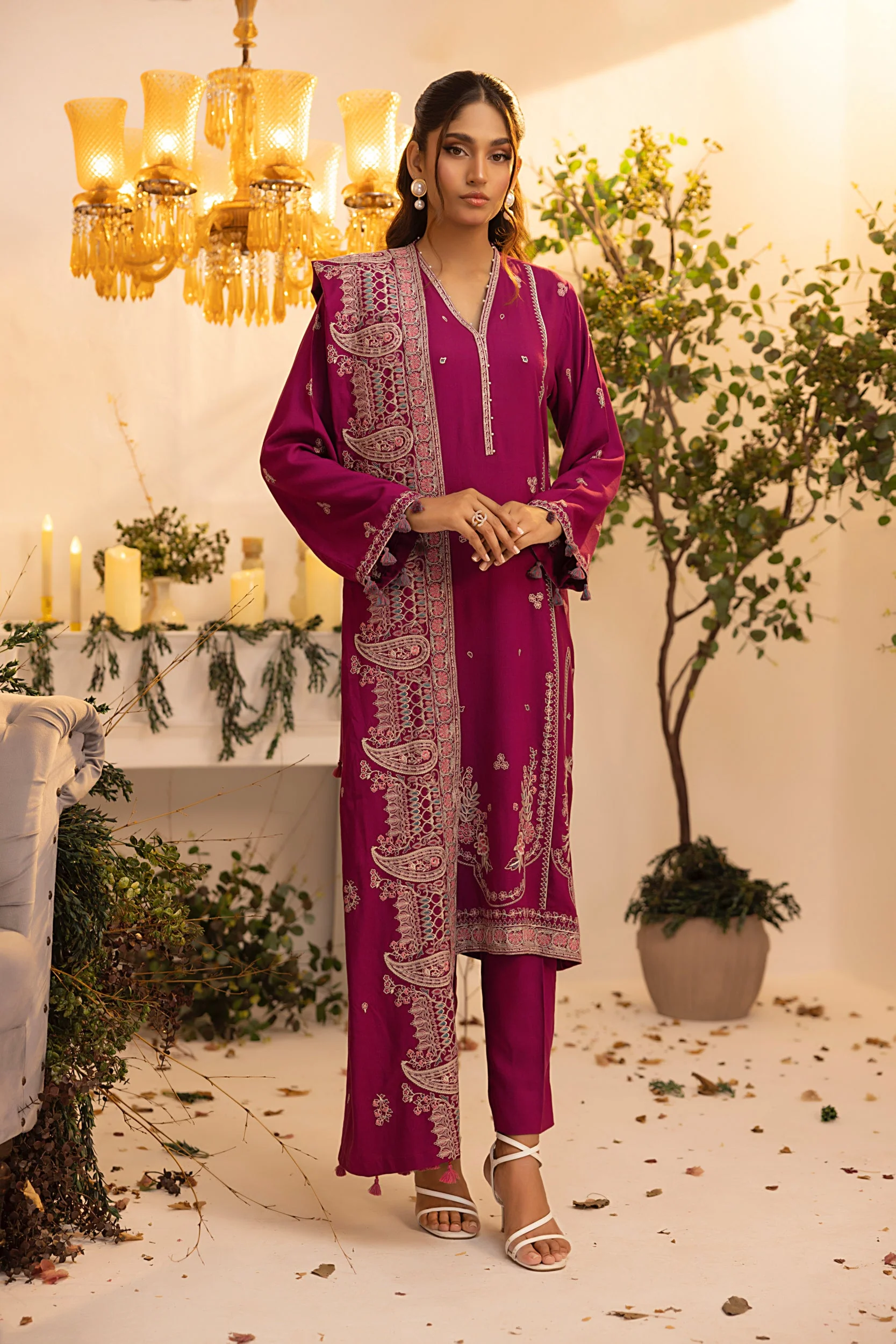 LSM Lakhany LG-UB-0089 Embroidered Cashmi Wool 2024