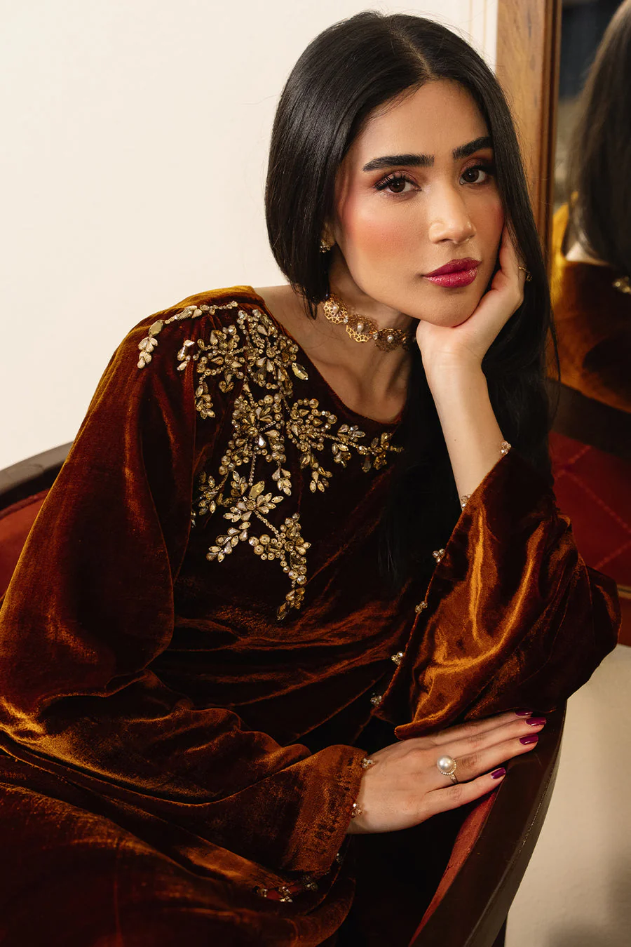 Lulusar Rohtas Dress Velvet Dusk By Morich 2025 - Image 2