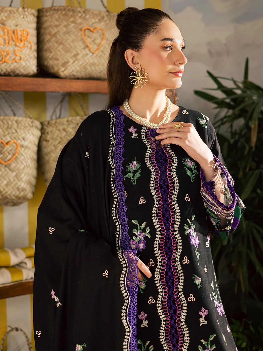 Mahnur K - 02 | 3 PC LINEN Winter Collection 2025 - Image 2