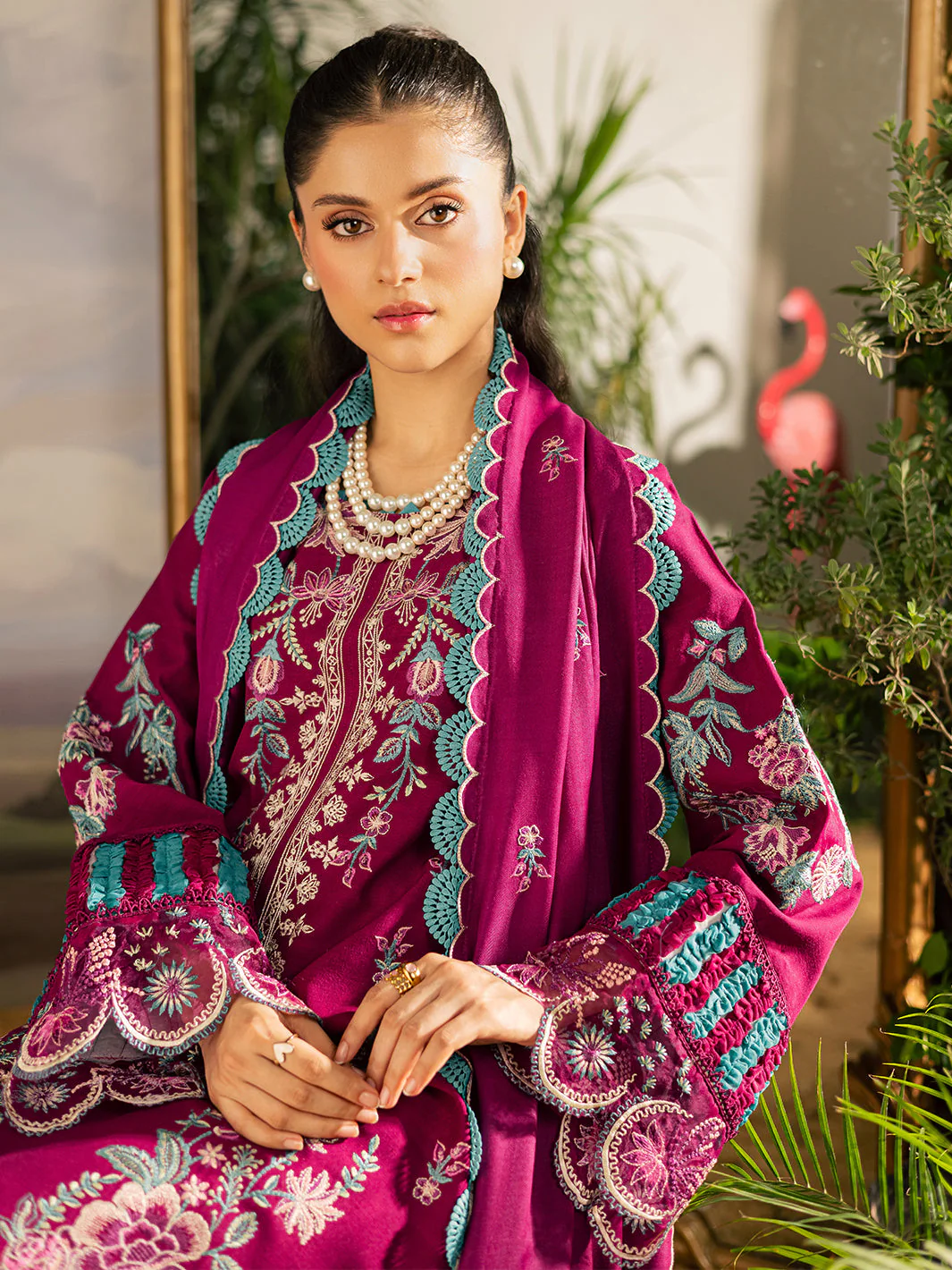 Mahnur K - 09 | 3 PC LINEN Winter Collection 2025 - Image 2