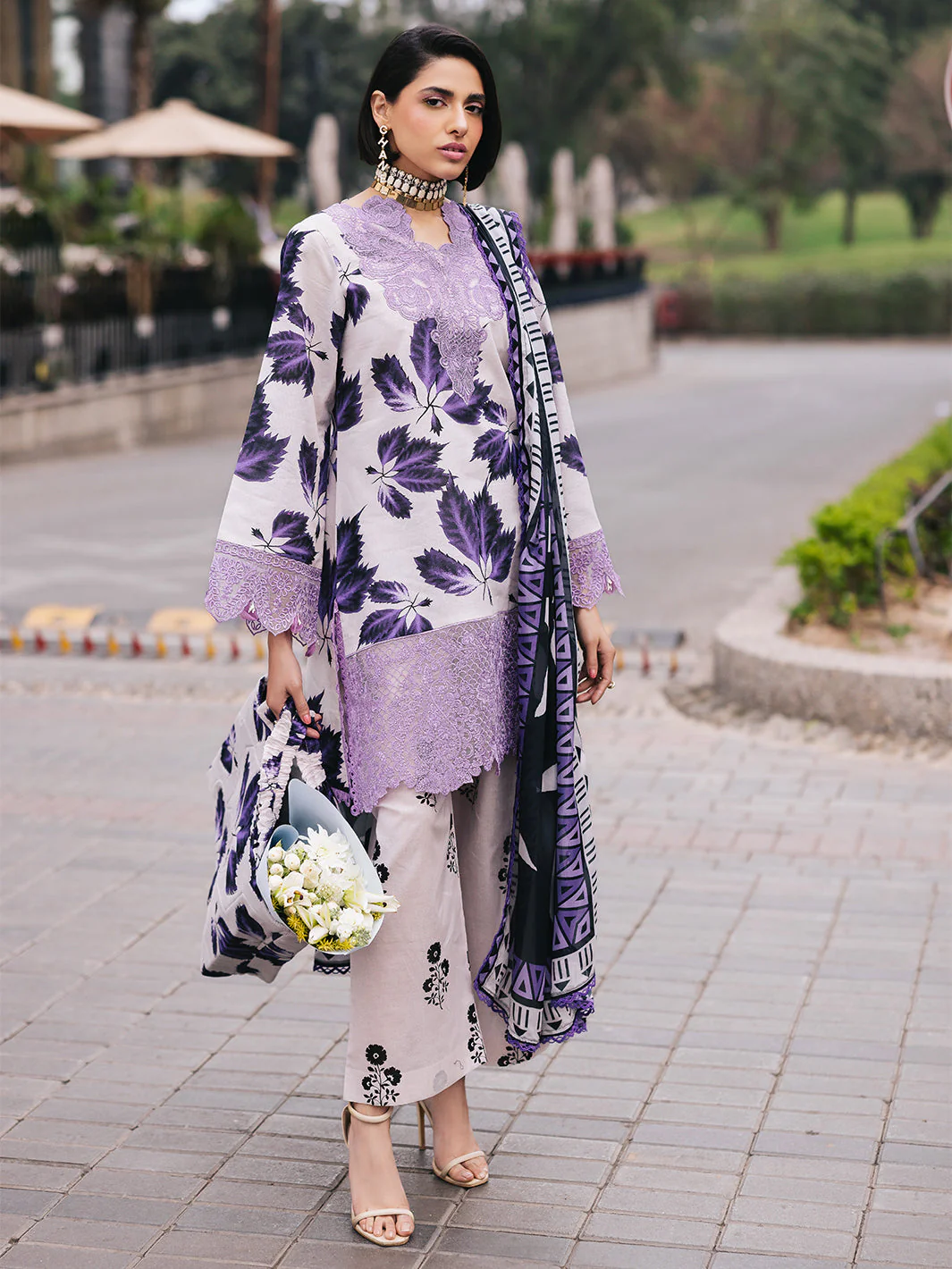 Mahnur Lilac Broadway Luxury Lawn 2025