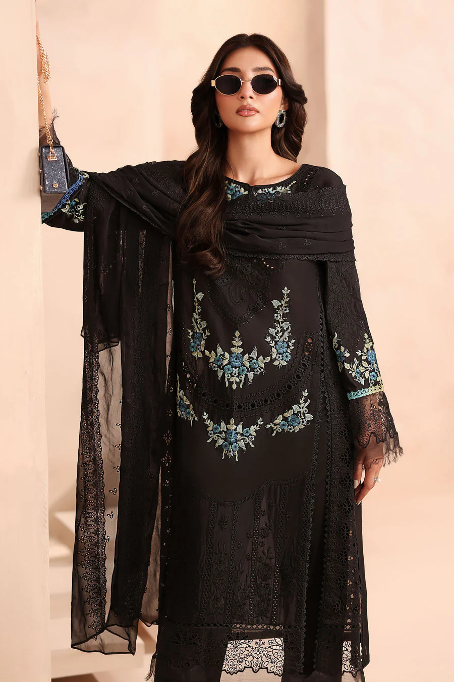Maria B DMN2508-ESM-BLK Monochrome Cllection 2025 - Image 2