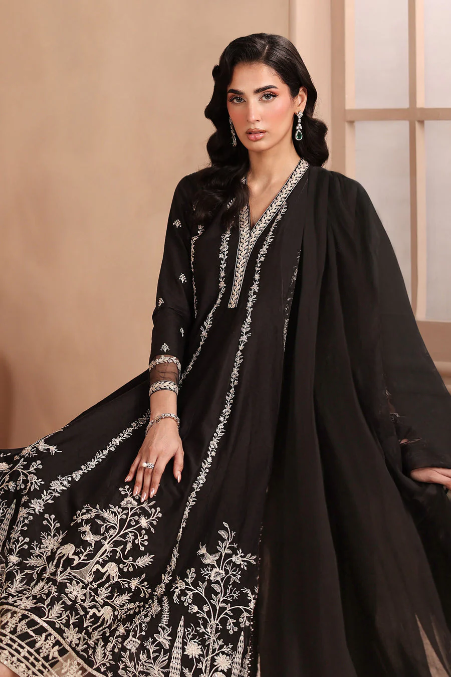 Maria B DMN2509-ESM-BLK Monochrome Cllection 2025 - Image 2