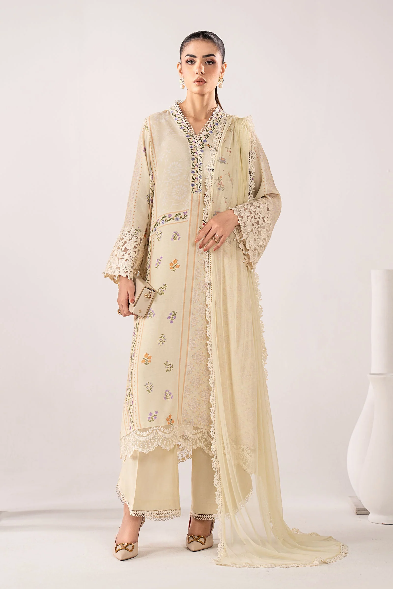 Maria B DW-EA26-42-Yellow Eid Collection 2026