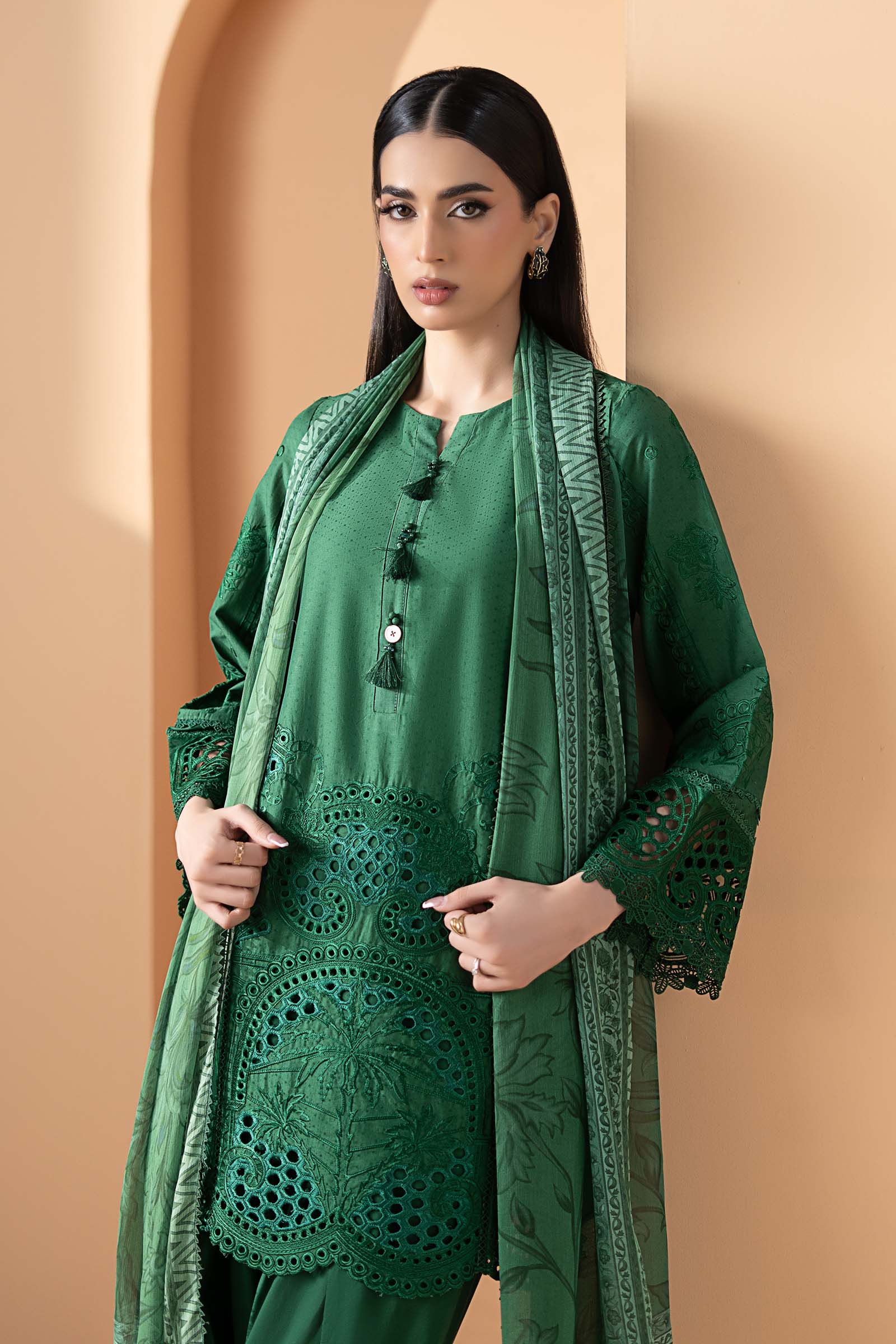 Maria B DW-EF26-02-Green Eid Collection 2026 - Image 2