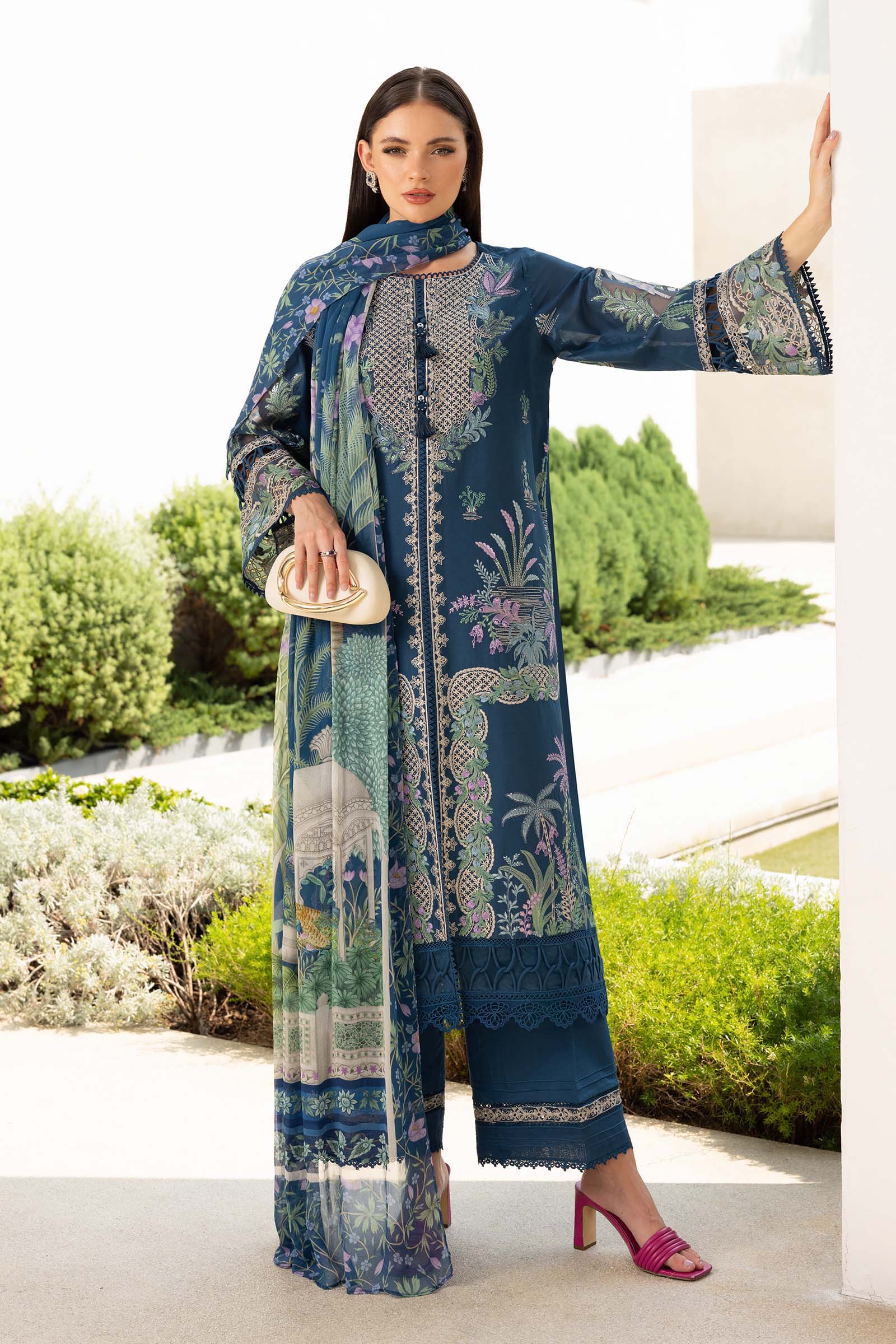Maria B DW-EF26-07-Teal Eid Collection 2026
