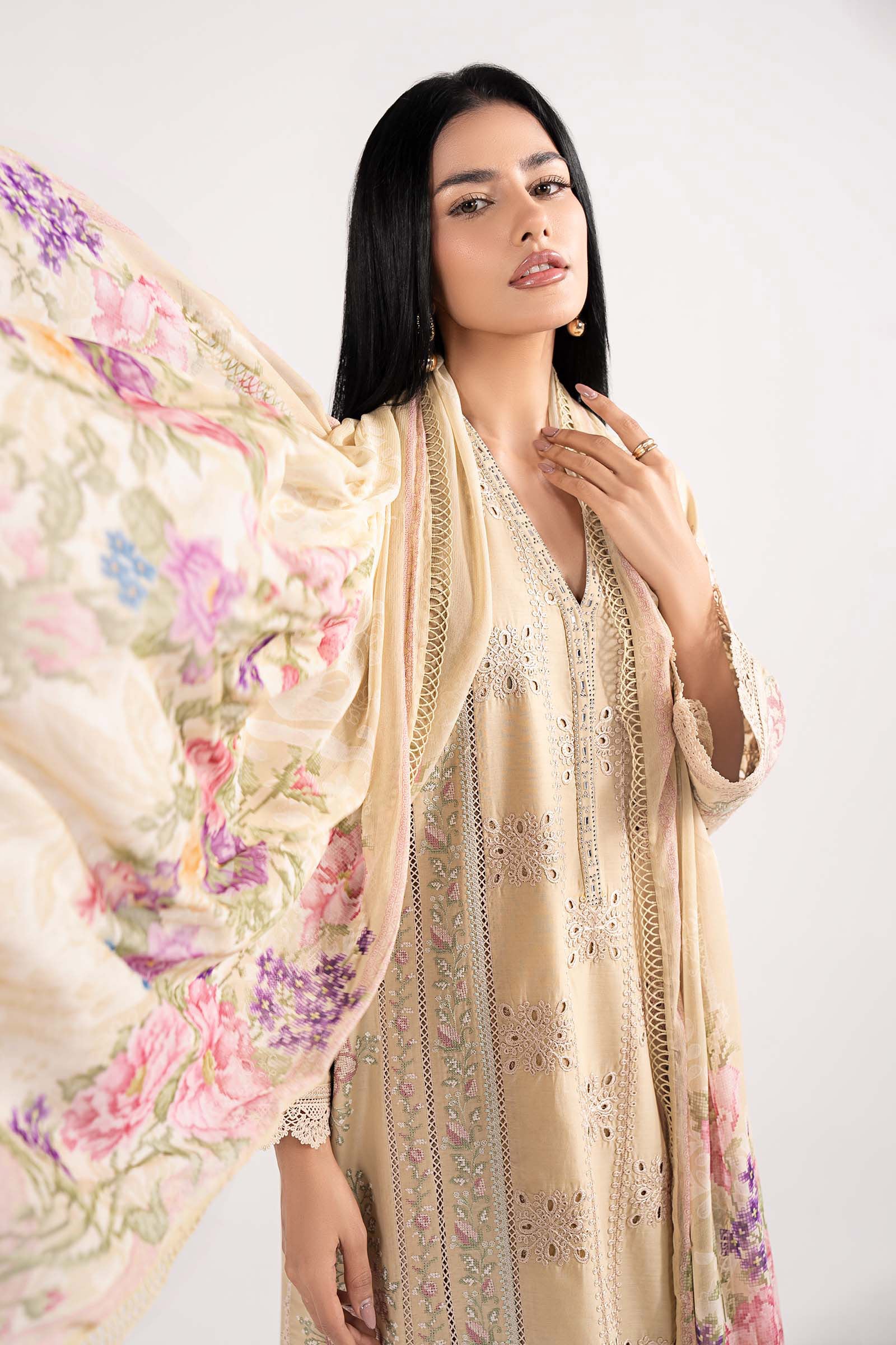 Maria B DW-EF26-09 Yellow Premium Pret 2026 - Image 2