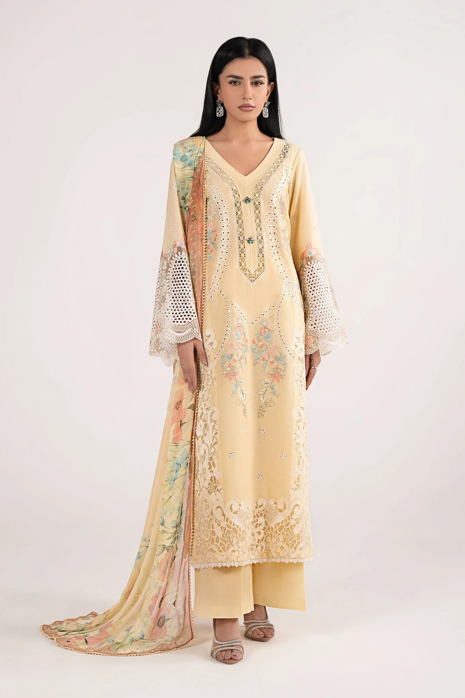 Maria B DW-EF26-137 Yellow Premium Pret 2026