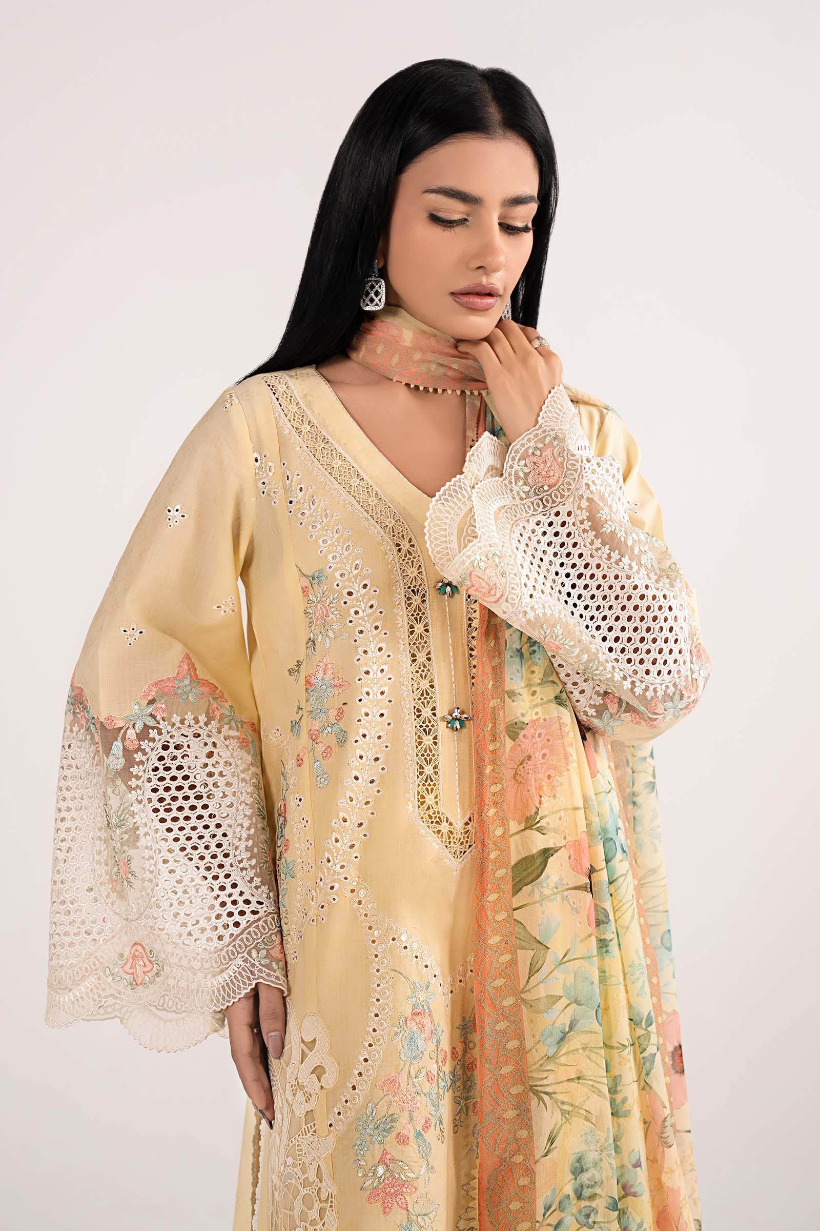 Maria B DW-EF26-137 Yellow Premium Pret 2026 - Image 2