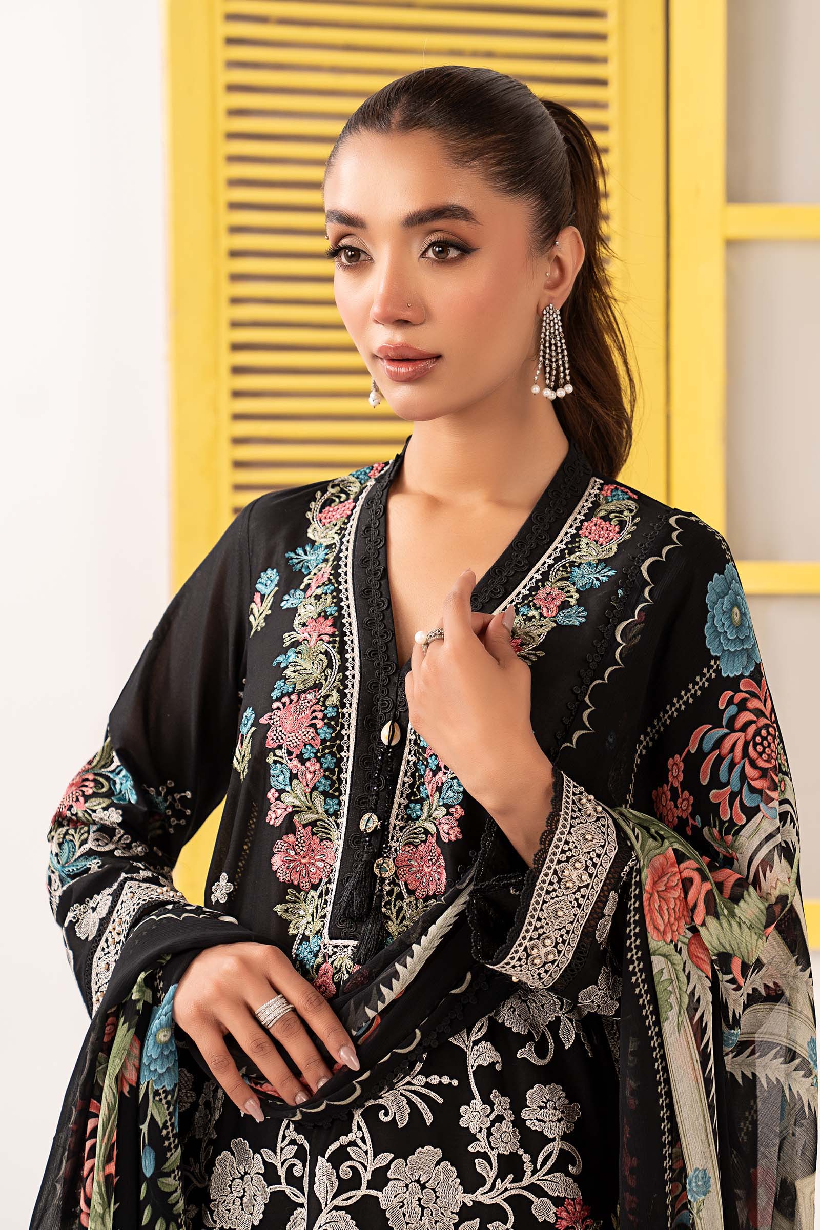 Maria B DW-EF26-180 Black Premium Pret 2026 - Image 2
