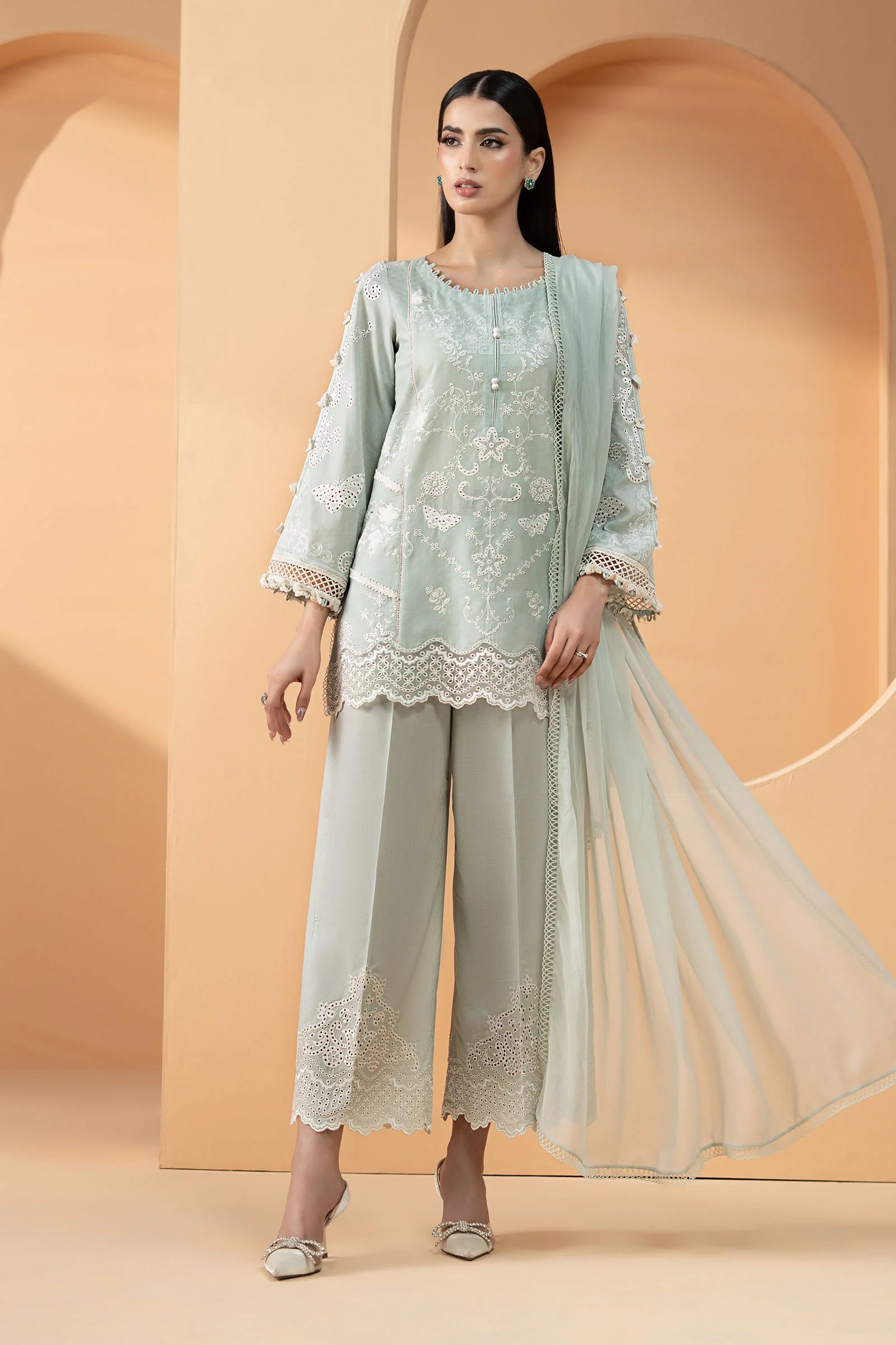 Maria B DW-EF26-26-Sky Blue Eid Collection 2026