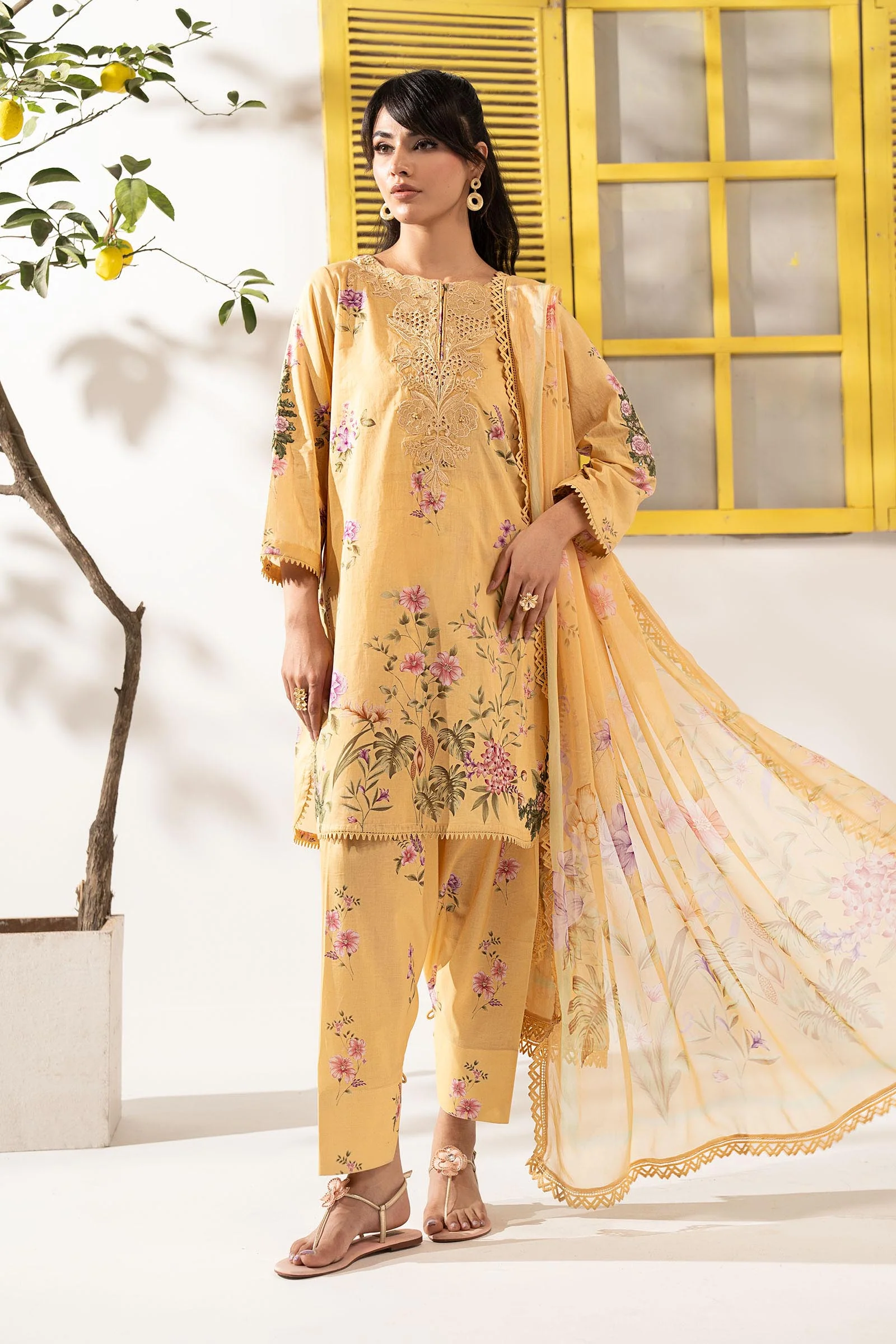 Maria B DW-EF26-35-Yellow Eid Collection 2026