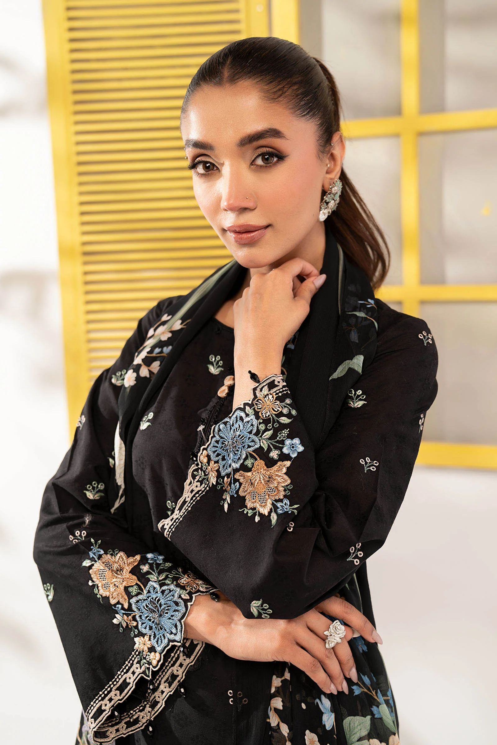 Maria B DW-EF26-52 Black Premium Pret 2026 - Image 2