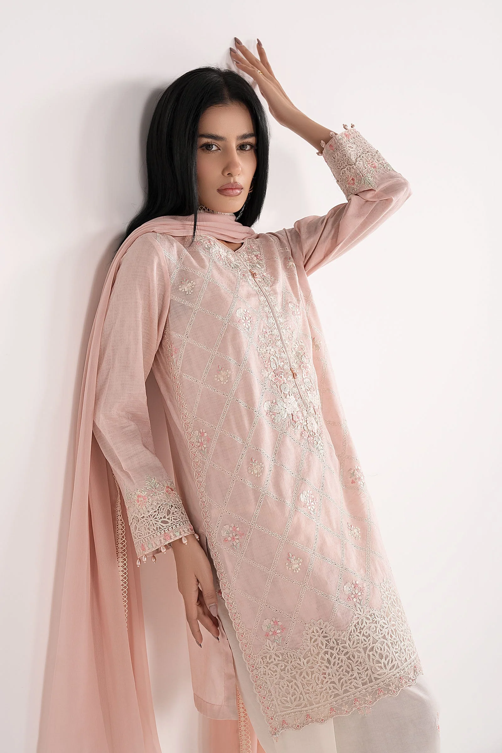 Maria B DW-EF26-57 Pink Premium Pret 2026 - Image 2