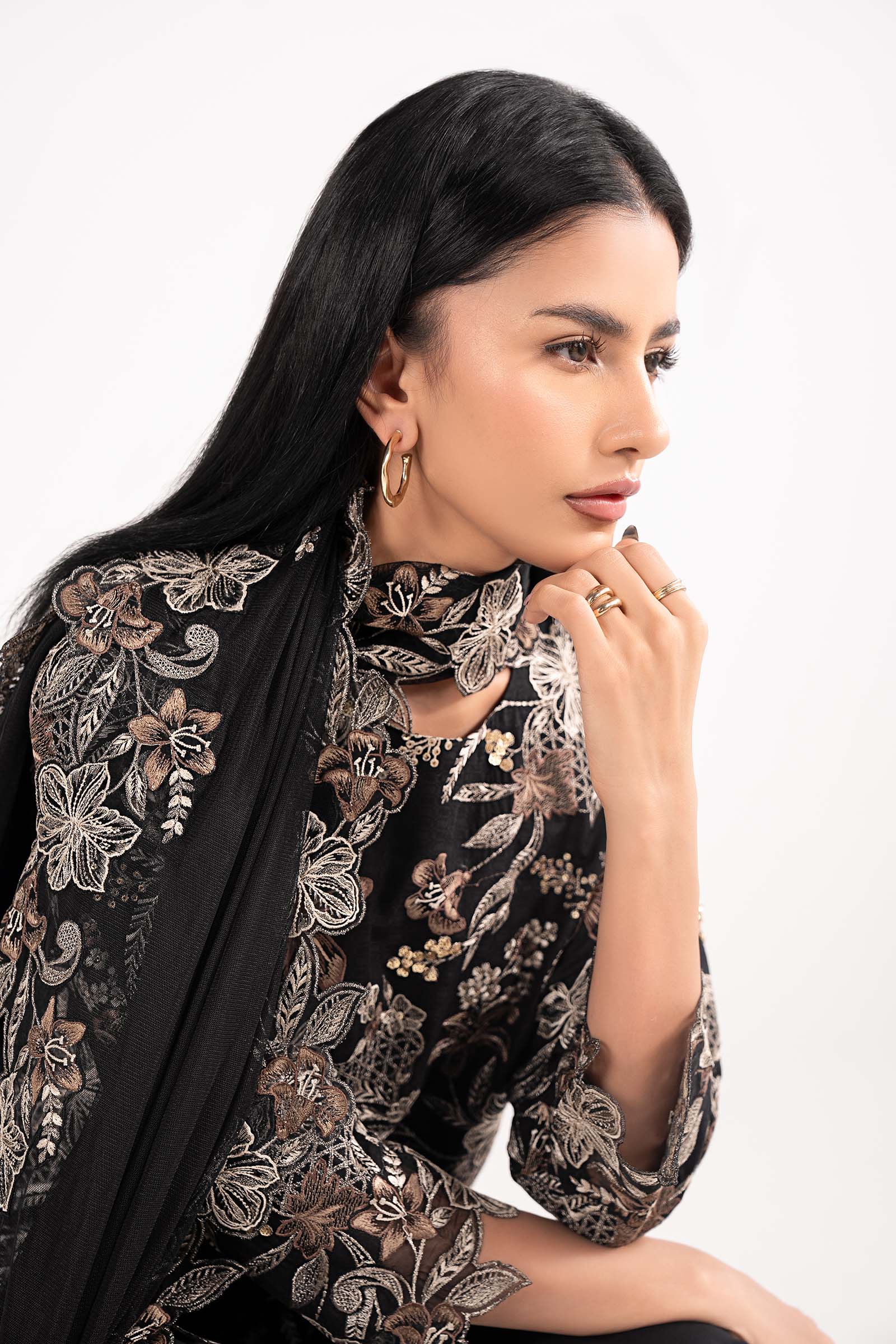Maria B DW-EF26-61 Black Premium Pret 2026 - Image 2
