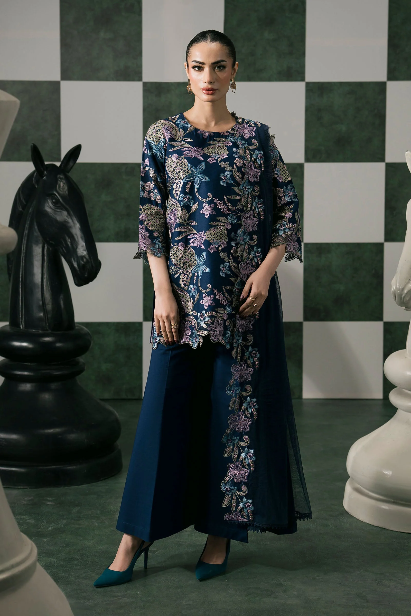 Maria B DW-EF26-61-Blue Eid Collection 2026