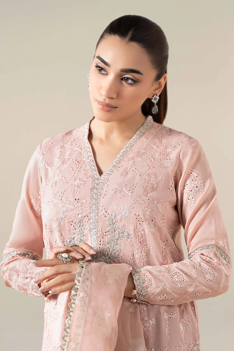 Maria B DWA2513-ESM-PCH Pre Fall Prets 2025 - Image 2