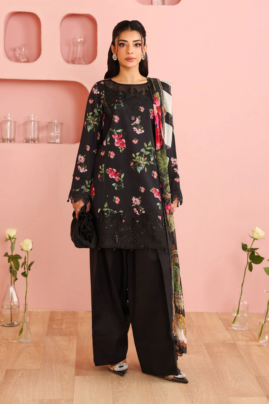 Maria B DWP2506-ESM-BLK Pre Fall Prets 2025