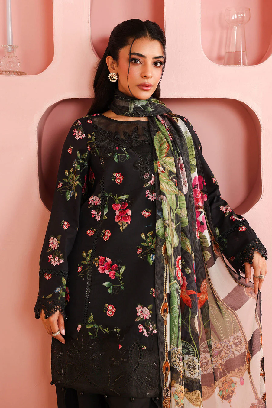 Maria B DWP2506-ESM-BLK Pre Fall Prets 2025 - Image 2